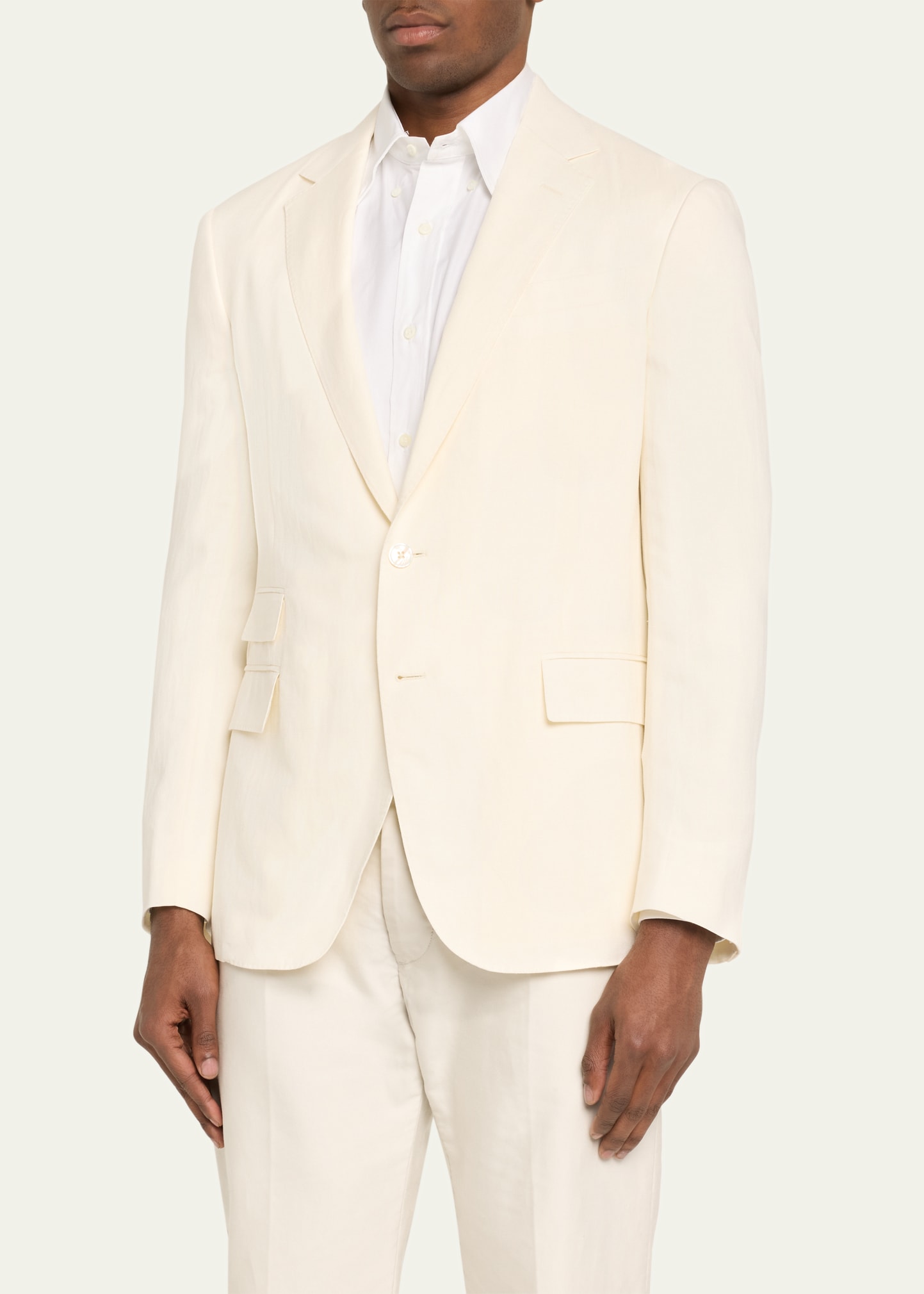 Ralph Lauren Purple Label Kent Hand-Tailored Silk-Linen Jacket