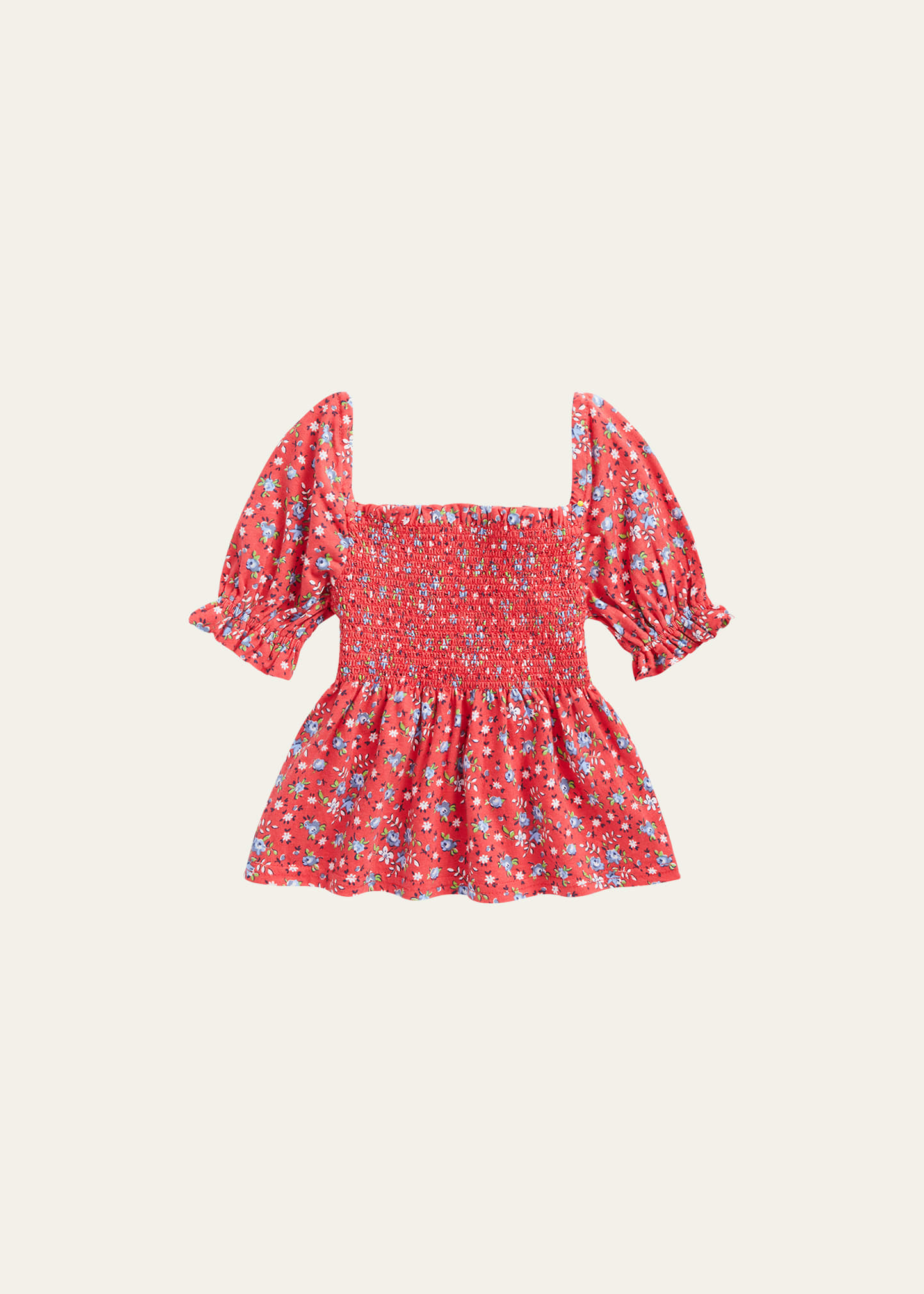 Ralph Lauren Childrenswear Girl's Smocked Floral-Print Top, Size 4-6X -  Bergdorf Goodman