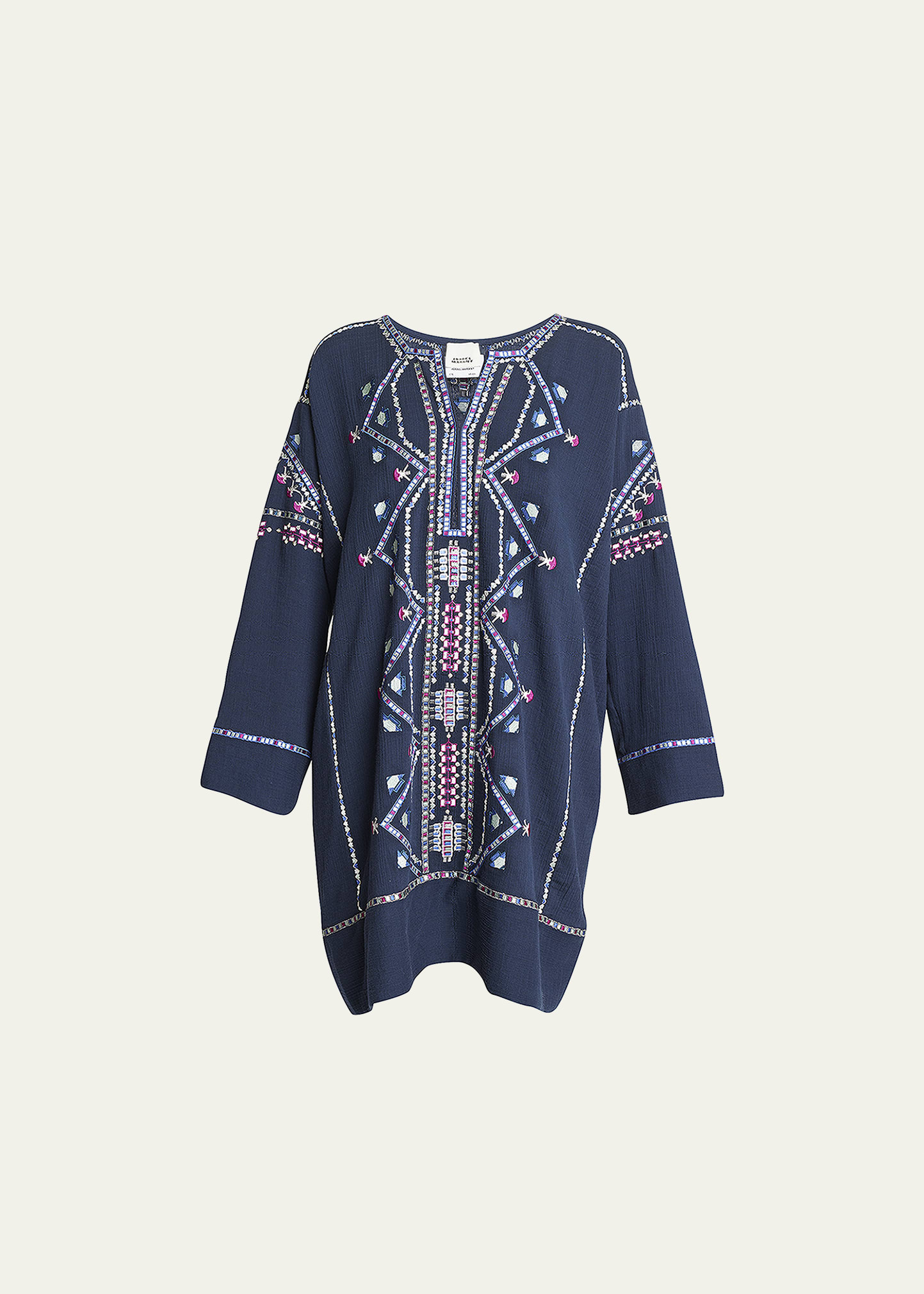 Isabel Marant Chemsi Embroidered Mini Dress Bergdorf Goodman