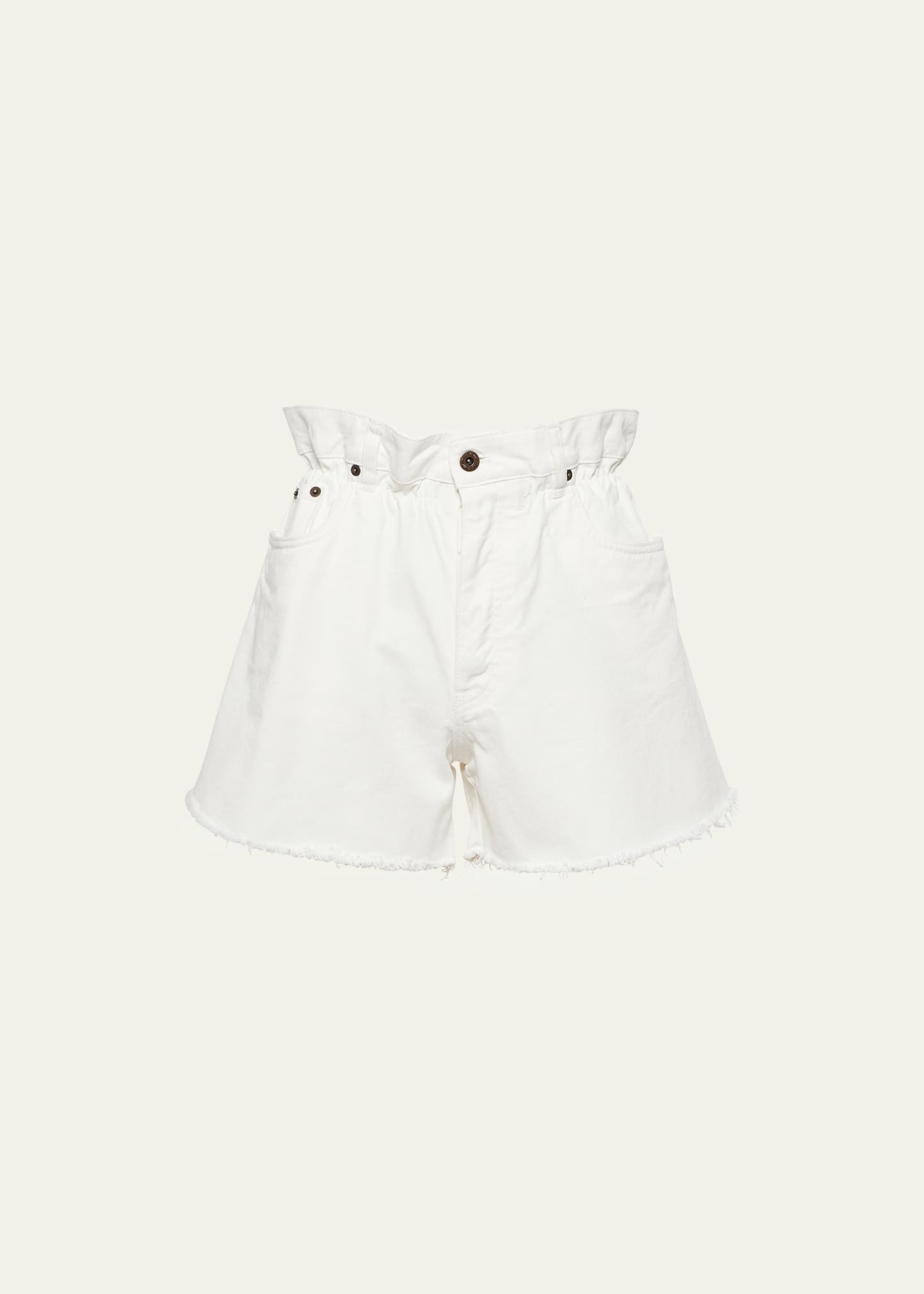 ショートパンツ MIU MIU Women Shorts  Burmudas MP1829SOOO15UL F0009 WHITE Miu Miu Cotton jersey shorts Miu Miu