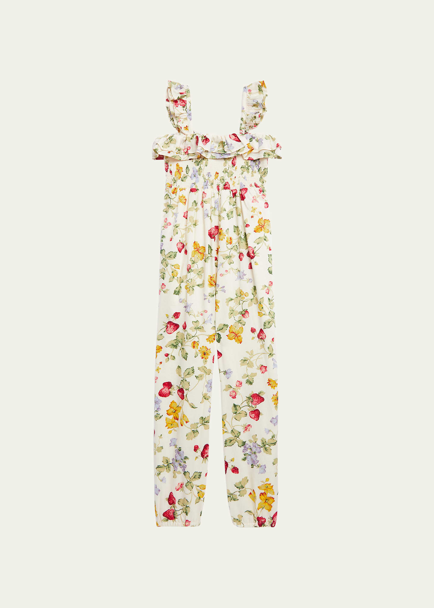 Ralph Lauren Childrenswear Girl's Smocked Floral & Fruit-Print Jumpsuit,  Size 4-6X - Bergdorf Goodman