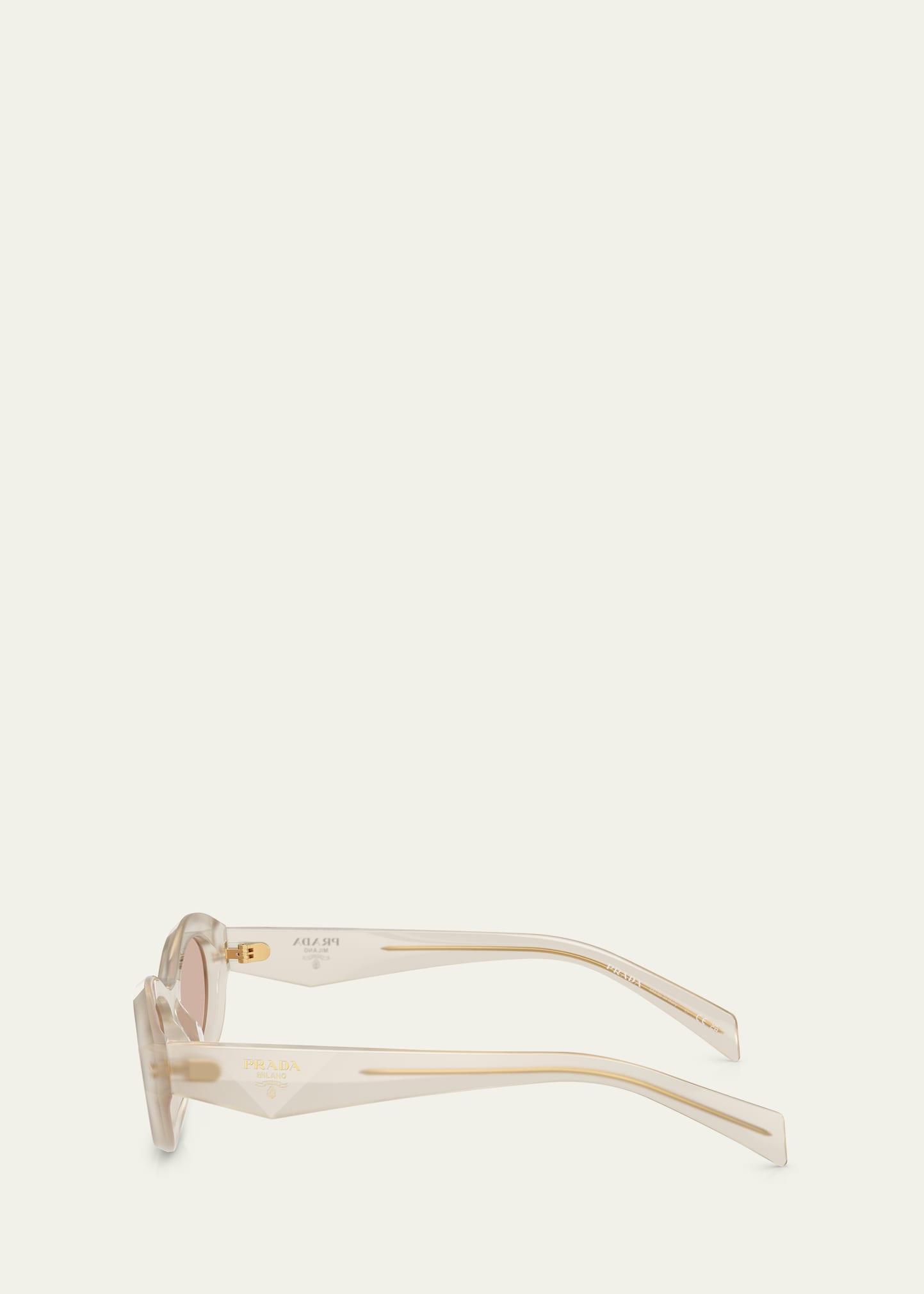 Prada PR 26ZS Beveled Acetate & Plastic Oval Sunglasses - Bergdorf