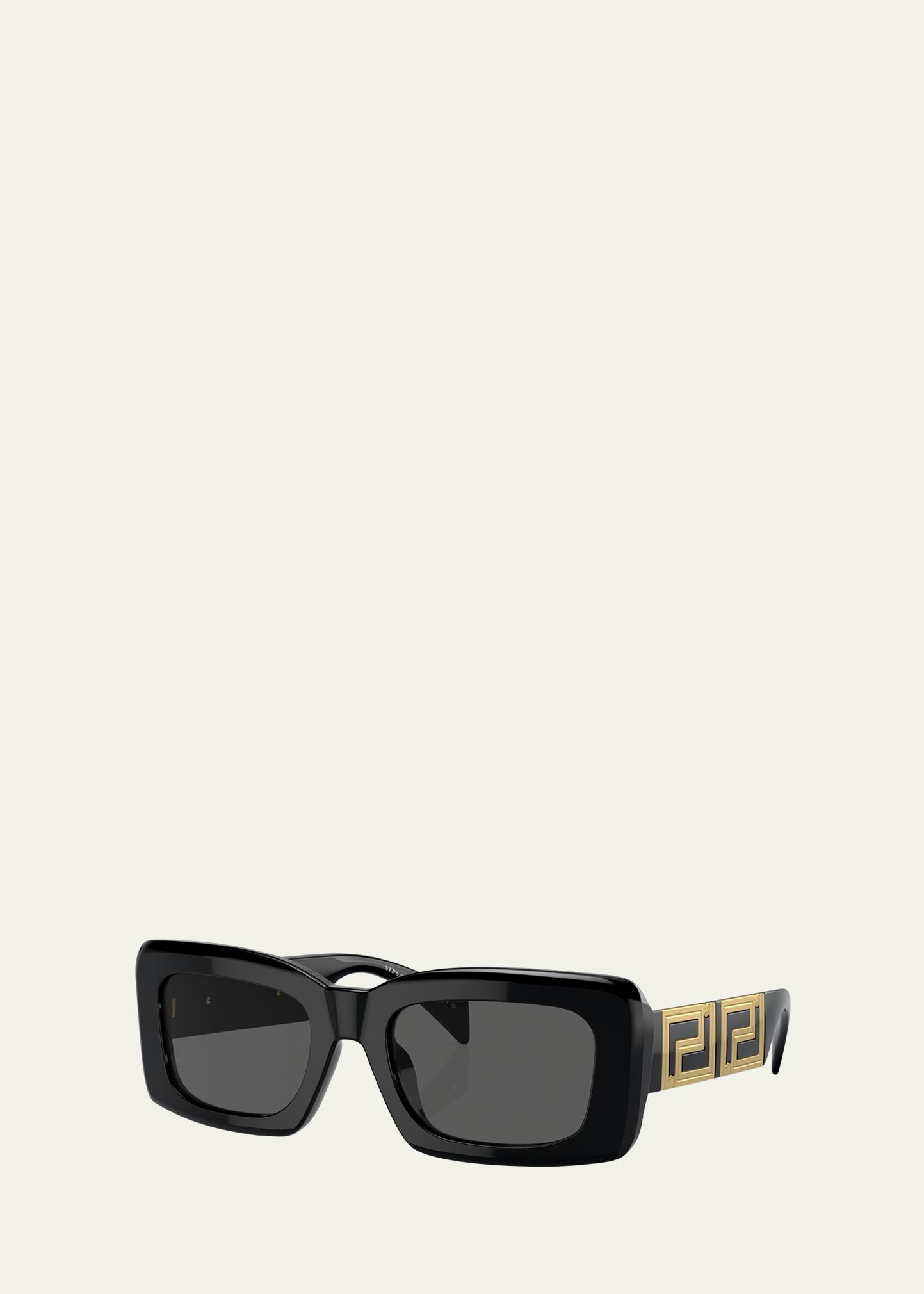 Versace Greca Acetate Rectangle Sunglasses - Bergdorf Goodman
