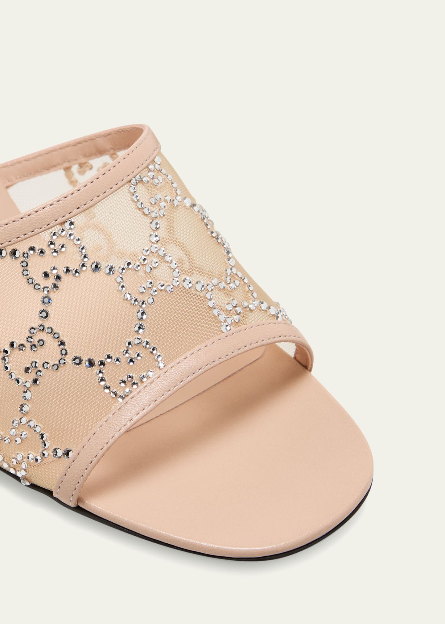 Gucci Demi Rhinestone Mesh Mule Sandals - Bergdorf Goodman