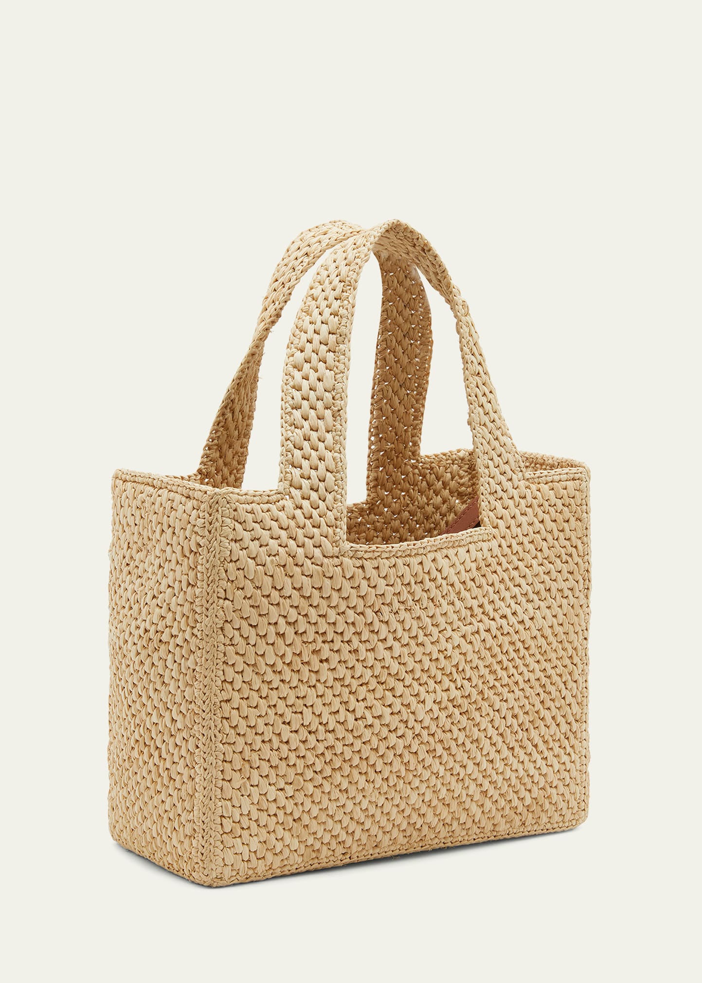 トートバッグ Loewe LOEWE Font Tote small raffia bag Small LOEWE Font tote in raffia Beige - LOEWE