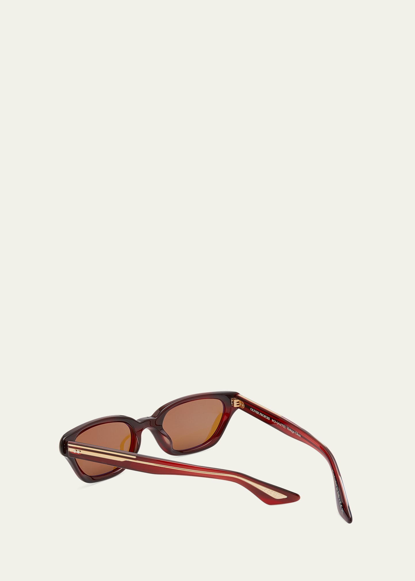 KHAITE x Oliver Peoples 1983C Tortoise Acetate Cat-Eye Sunglasses