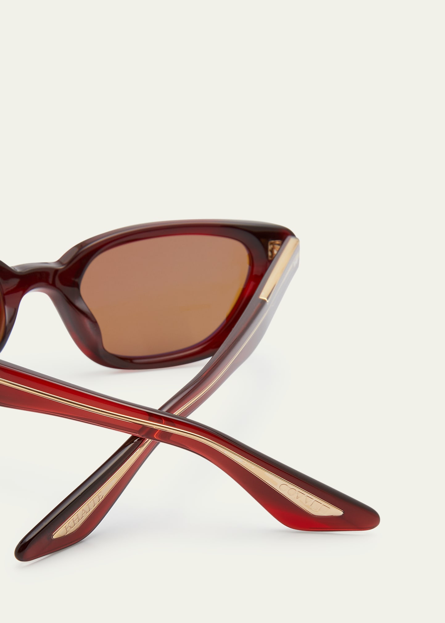 KHAITE x Oliver Peoples 1983C Tortoise Acetate Cat-Eye Sunglasses