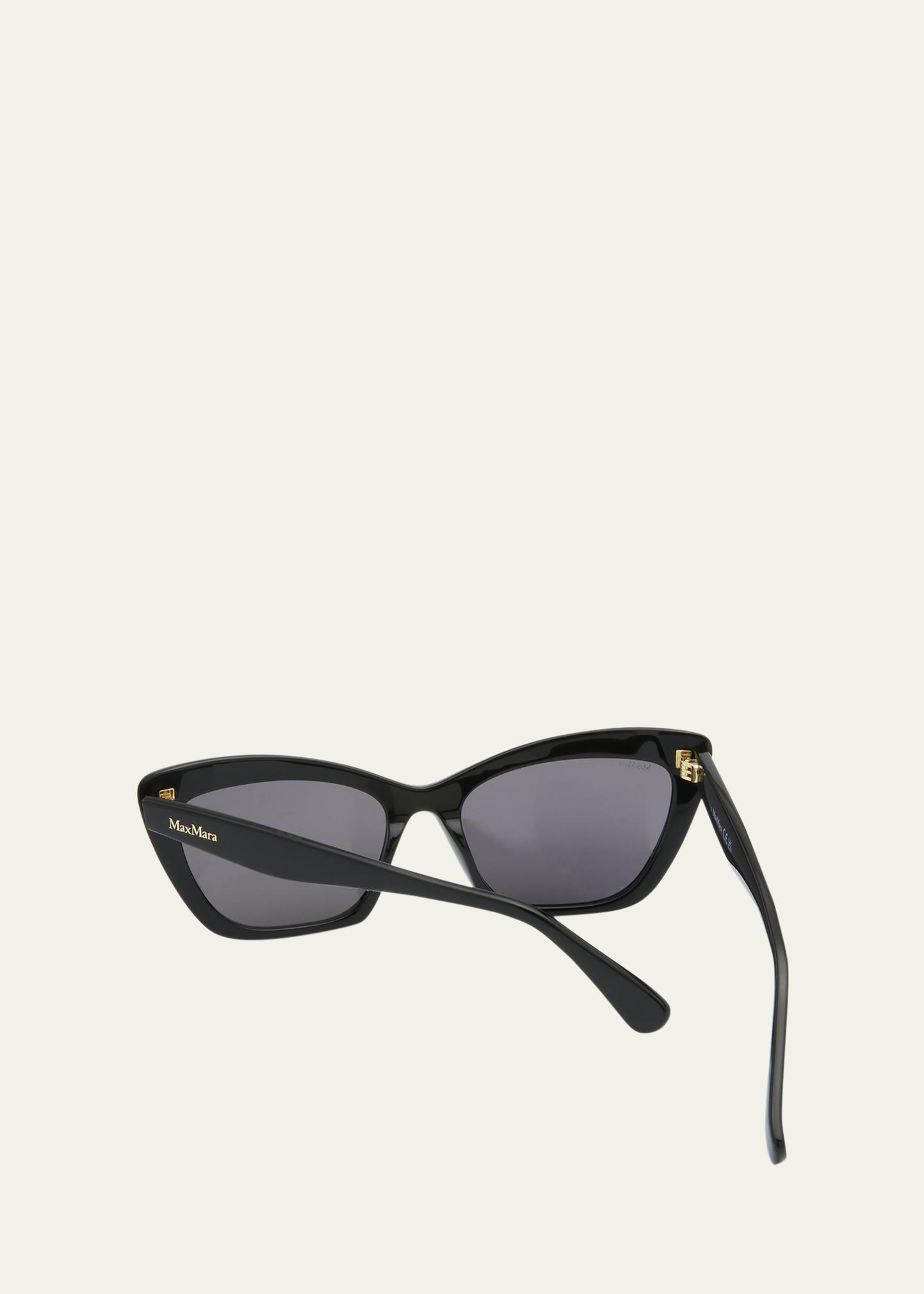Max Mara ILDE1 Cat Eye Sunglasses Black Gold Frame Italy $245 Kits.com -- Max Mara MM0011 main image 2