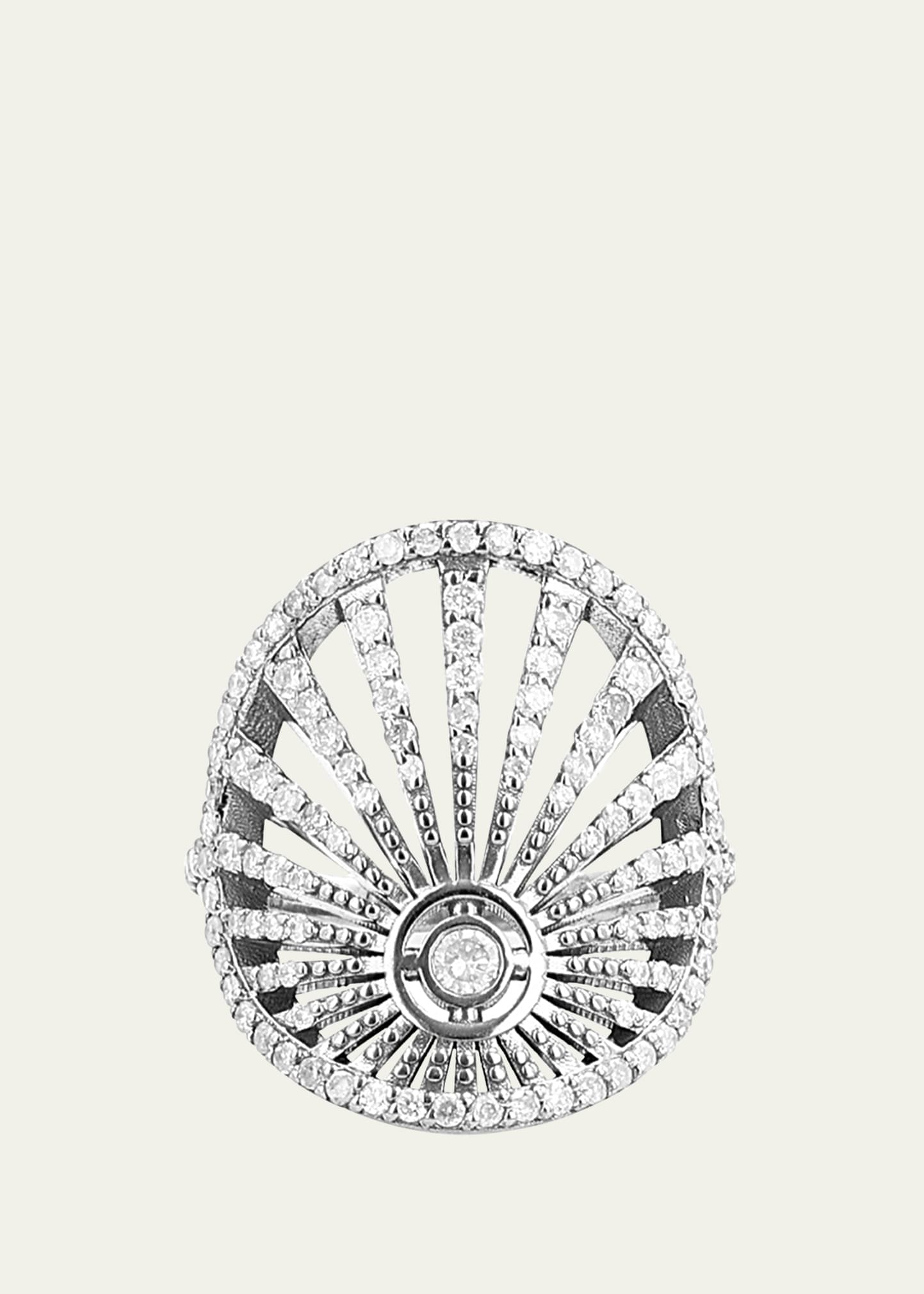 Sheryl Lowe Pave Diamond Sun Ray Ring