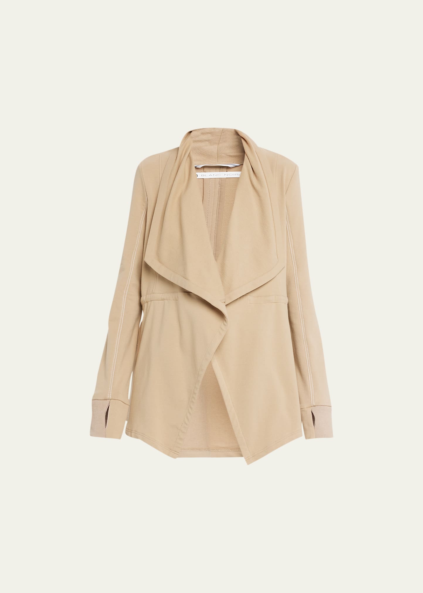 BLANC NOIR Drape Front Jacket