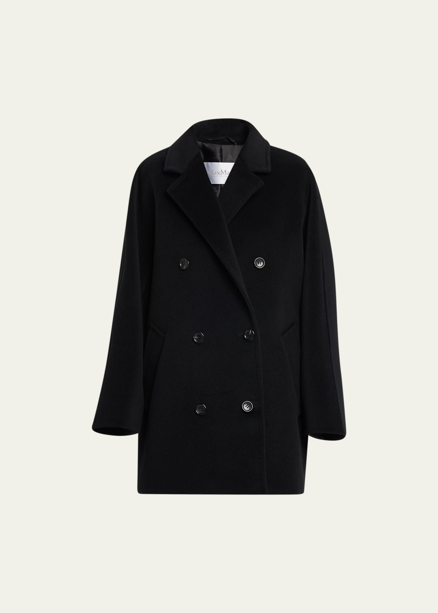 Max Mara Rebus Wool Double-Breasted Short Coat