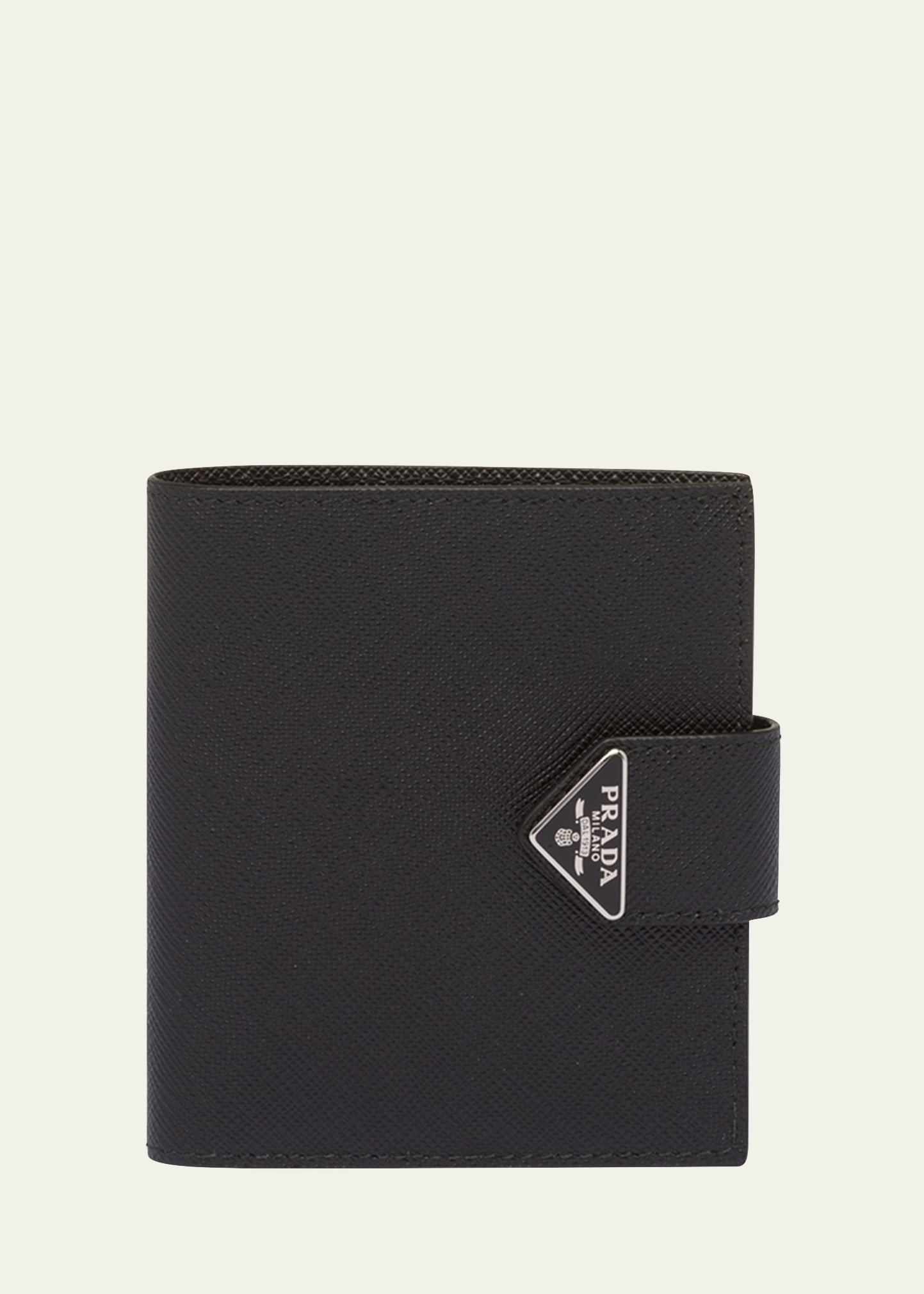 Prada Men's Saffiano Leather Snap Bifold Wallet