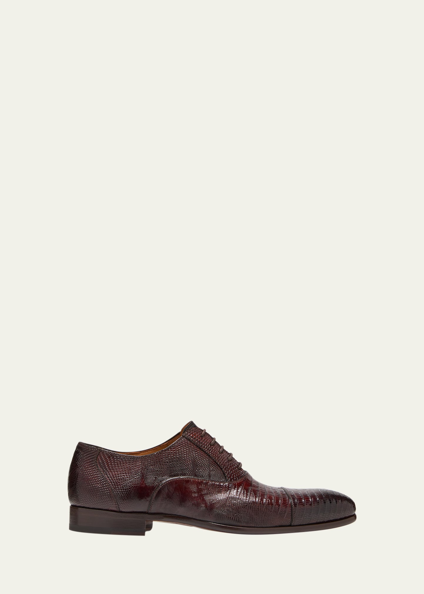 Magnanni Men s Vera Cap Toe Lizard Oxfords Bergdorf Goodman