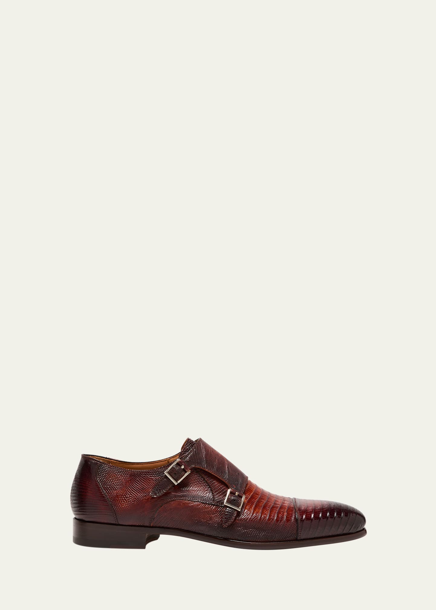 Monk Strap Magnanni Red Magnanni Leather Monk Strap Dress Shoes In