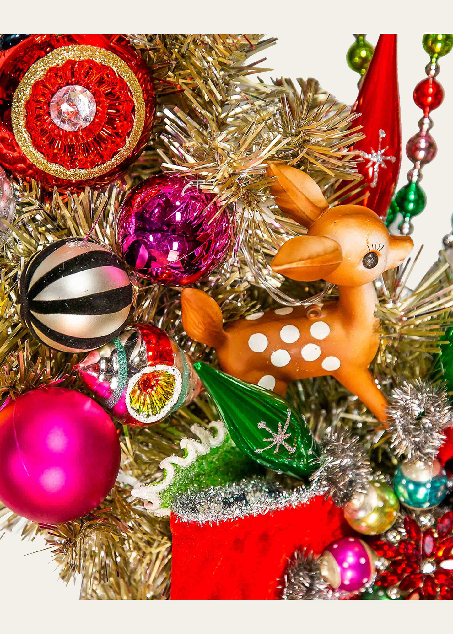 MacKenzie-Childs Granny Kitsch Illuminated Christmas Wreath