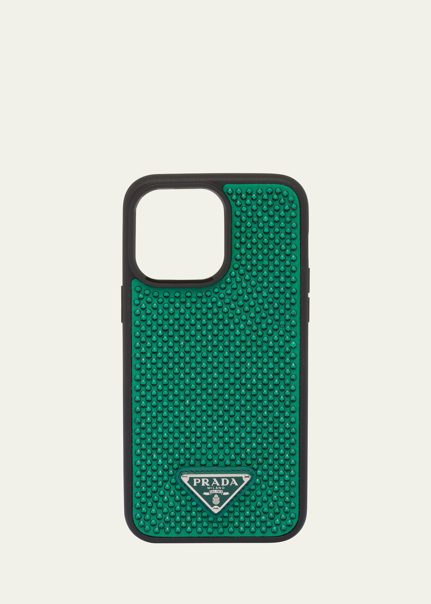 Prada Triangle Logo Crystal Phone Case iPhone 14 PRO MAX