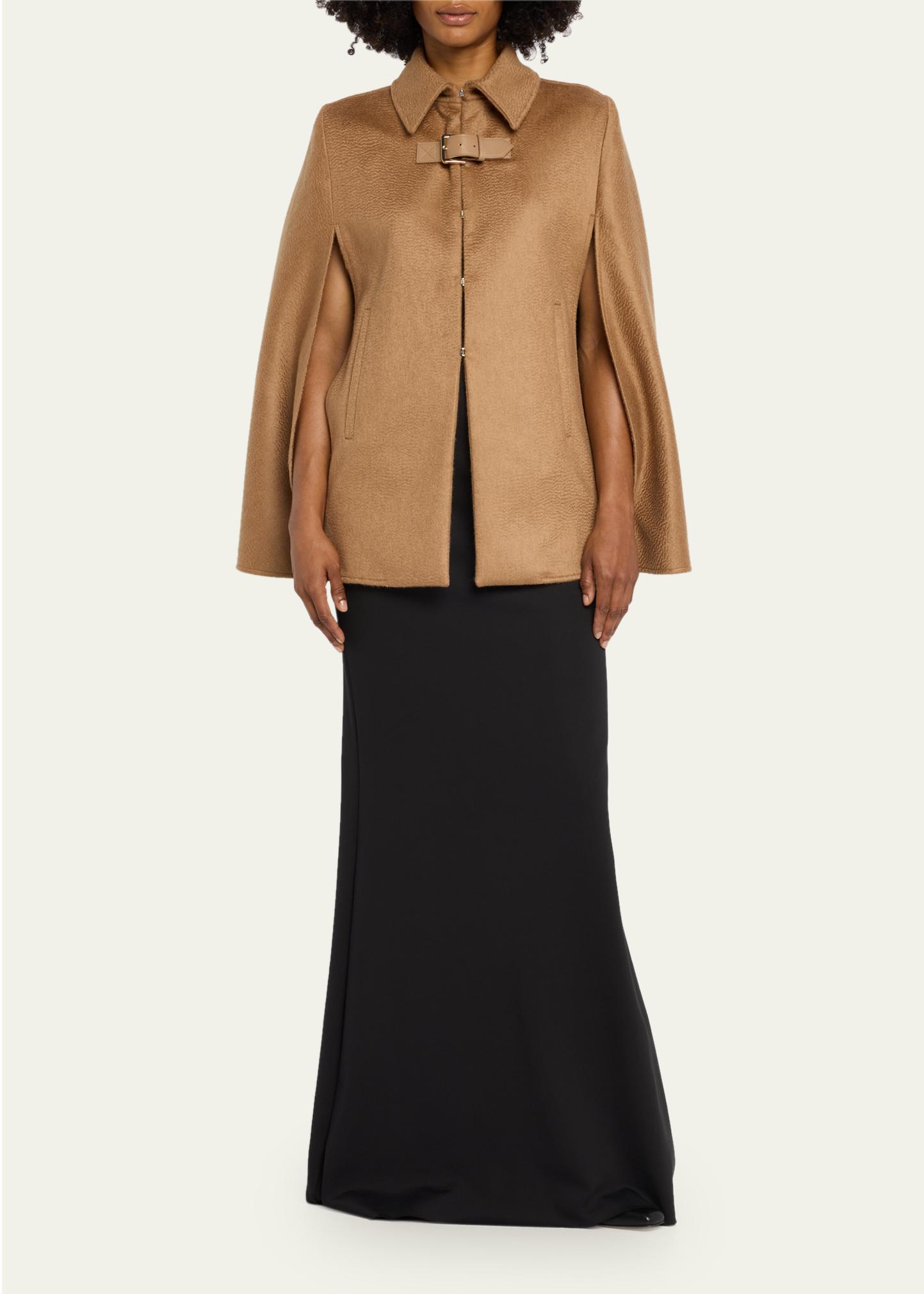 Max Mara Obliqua Structured Cashmere-Blend Cape - Bergdorf Goodman