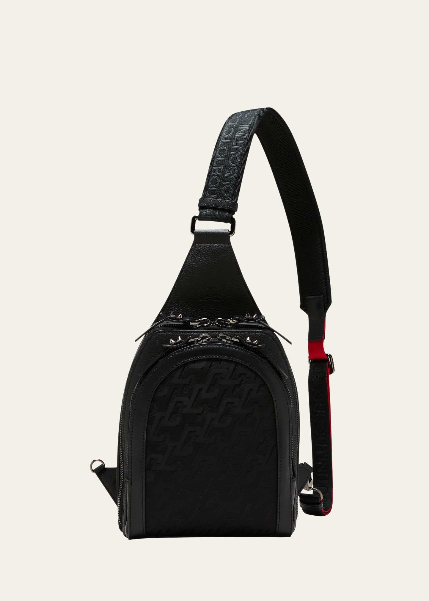 Christian Louboutin Loubifunk Spiked Leather Backpack in Black for Men