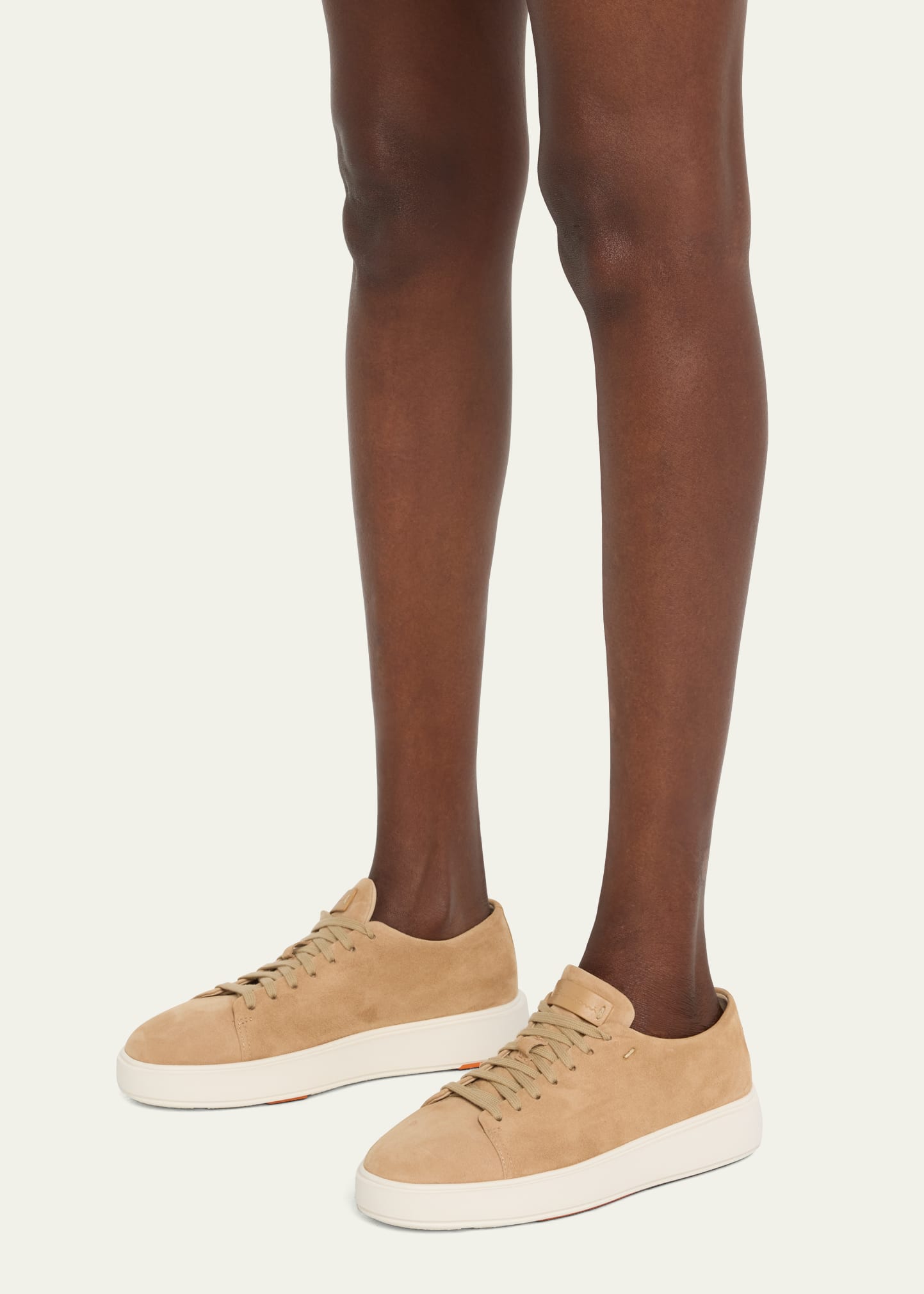Santoni Fuzz Suede Low-Top Sneakers - Bergdorf Goodman