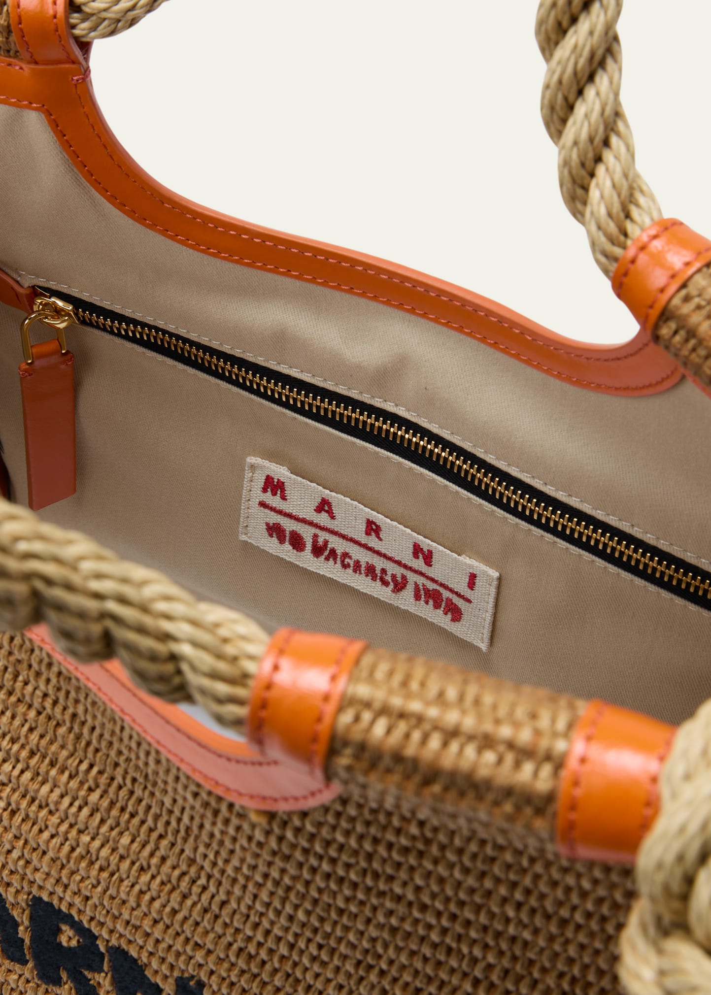 Marni x No Vacancy Inn Marcel Raffia Tote Bag - Bergdorf Goodman