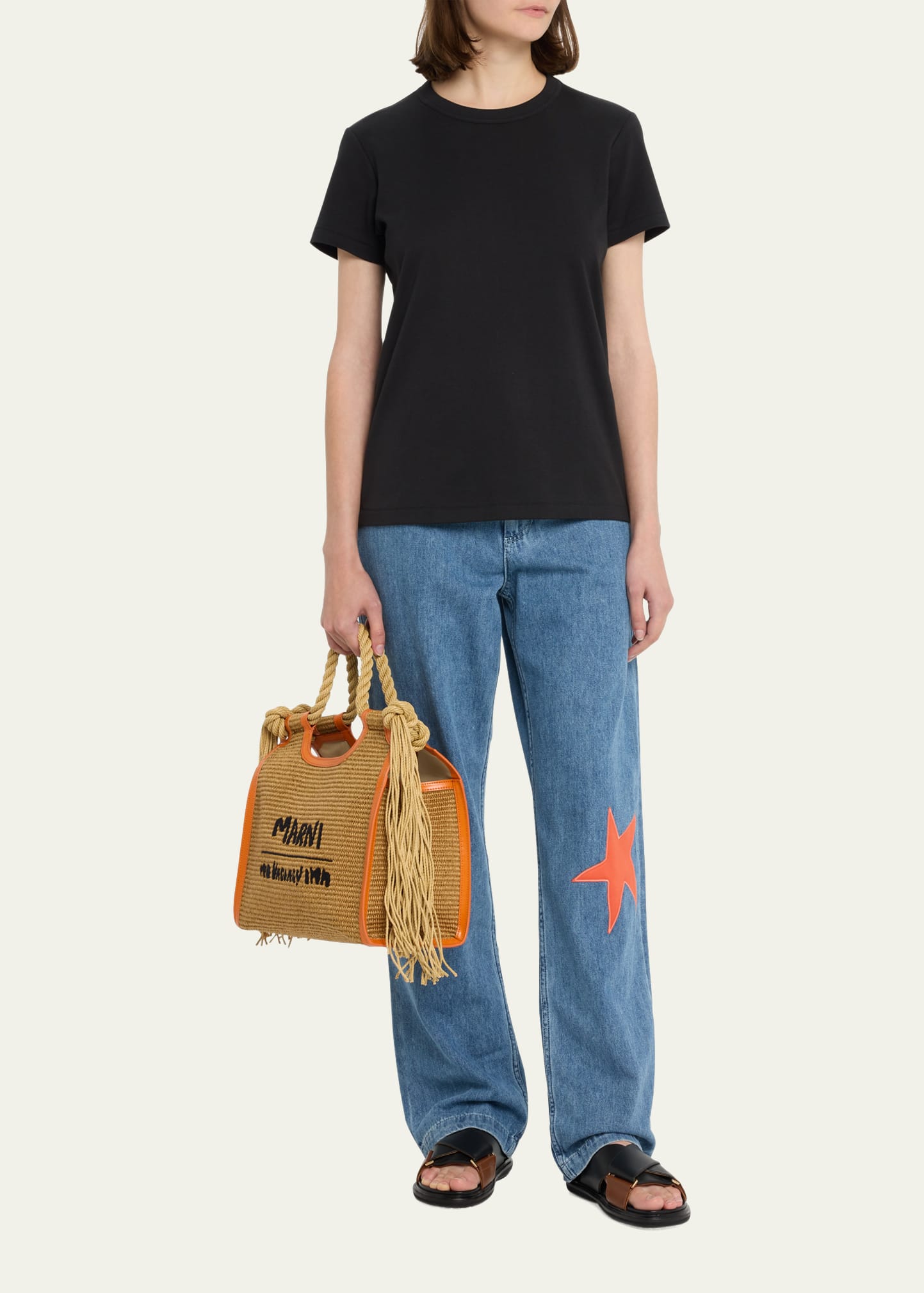 Marni x No Vacancy Inn Marcel Raffia Tote Bag - Bergdorf Goodman
