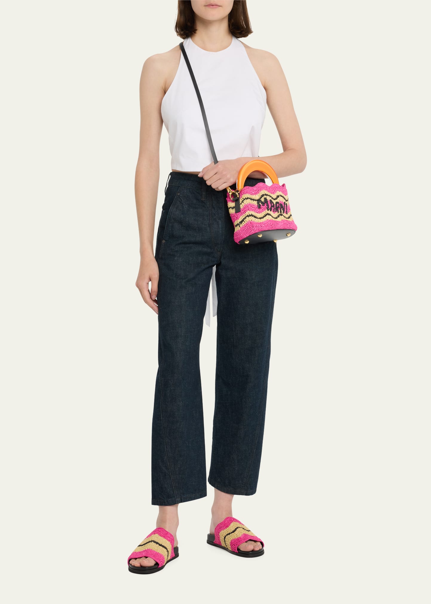 Marni x No Vacancy Inn Venice Crochet Bucket Bag - Bergdorf Goodman