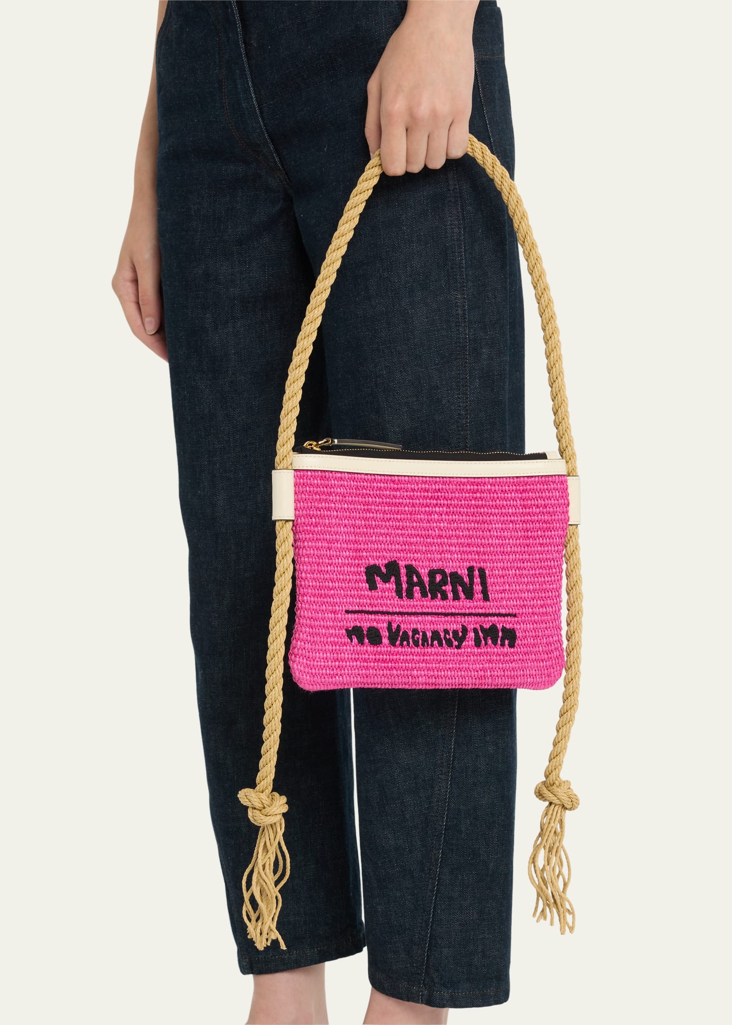 Marni x No Vacancy Inn Marcel Raffia Crossbody Bag - Bergdorf Goodman