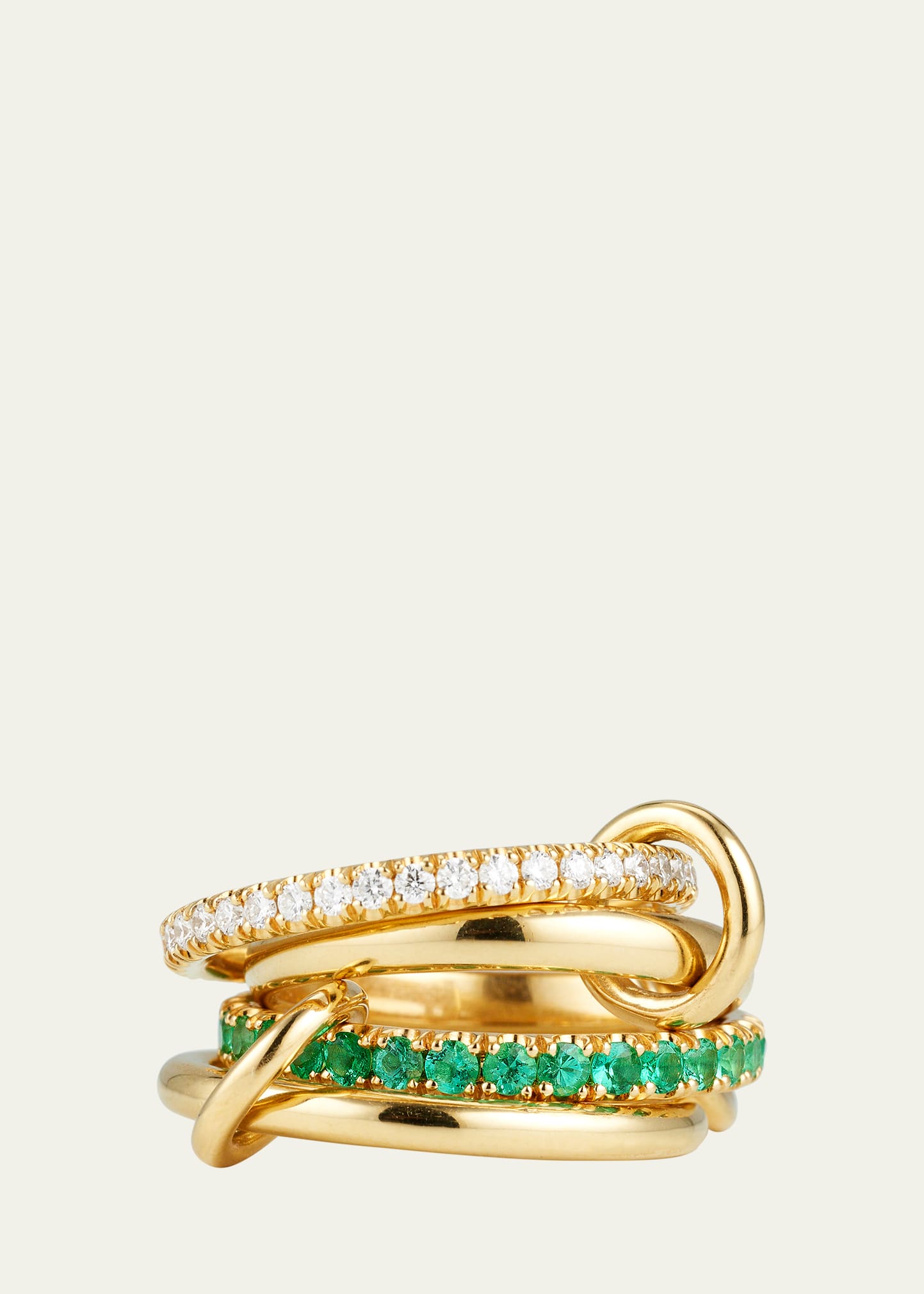 Spinelli Kilcollin Halley 18K Yellow Gold Diamond and Emerald
