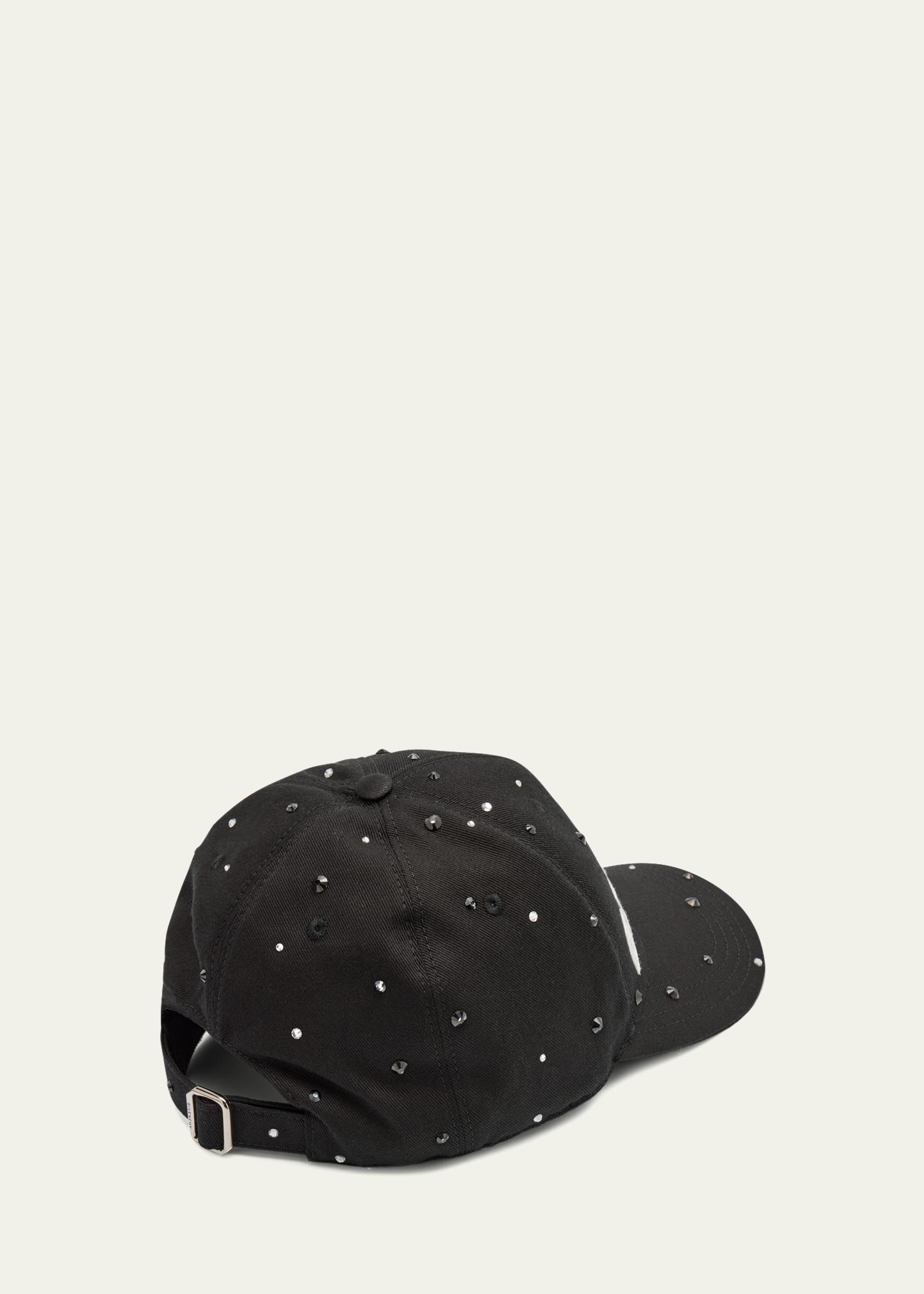 RARE FIND-Givenchy Baseball Cap GIVENCHY embroidered cap in cotton - navy in - navy  main image 4