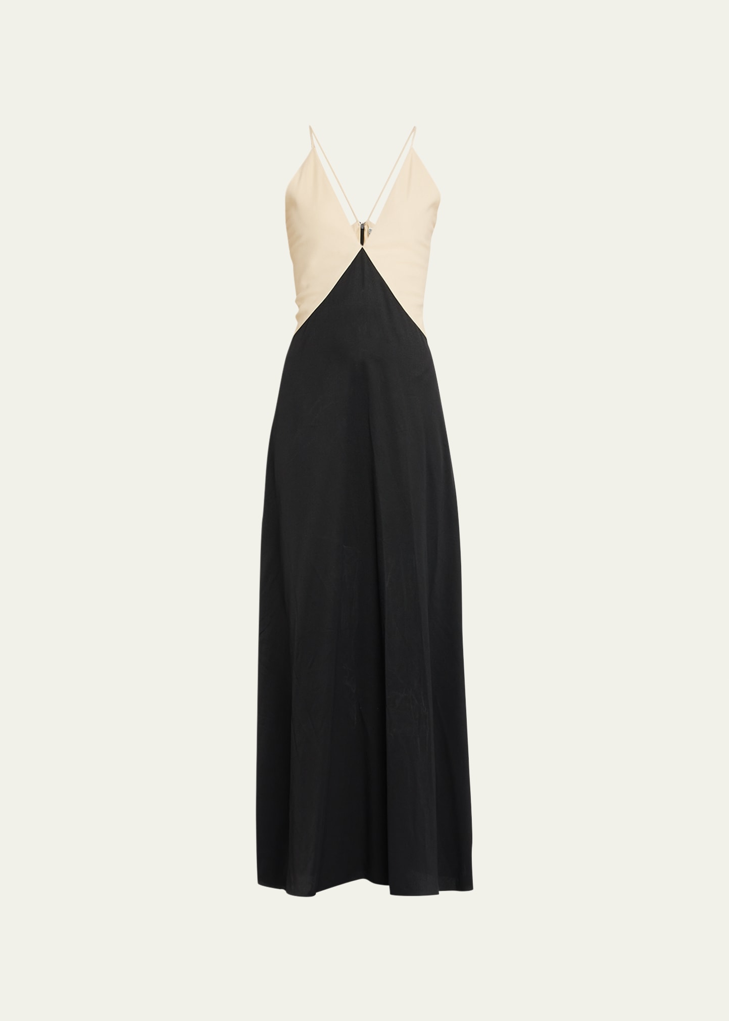 Draped Jersey Maxi Dress in Grey - Toteme