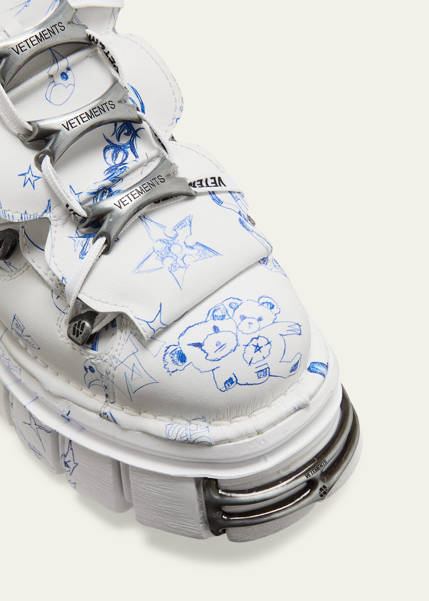 靴 VETEMENTS Vetements x New Rock Men's Scribble Platform Sneakers - Bergdorf