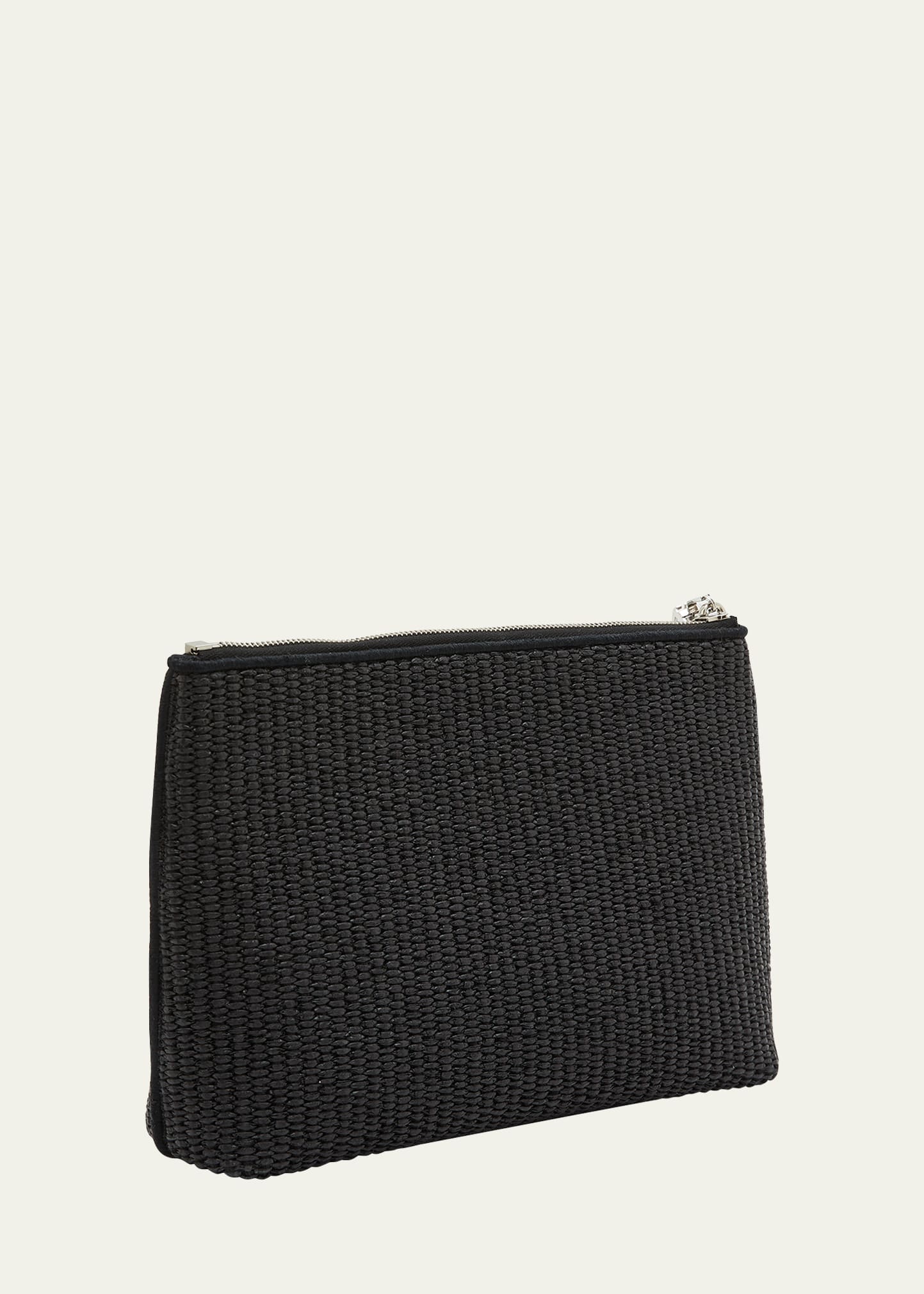 Givenchy Travel Zip Top Pouch in Raffia with Wristlet - Bergdorf