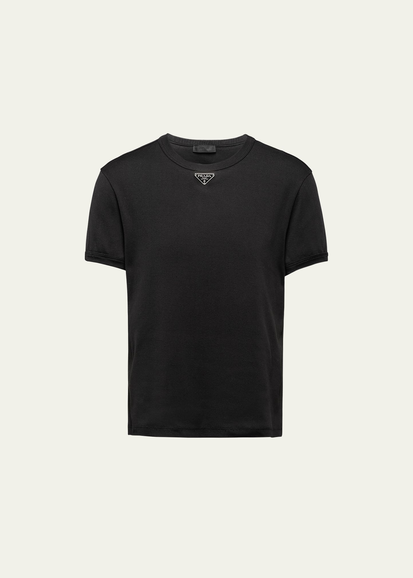 Prada Men's Silicone-Logo Boxy T-Shirt - Bergdorf Goodman