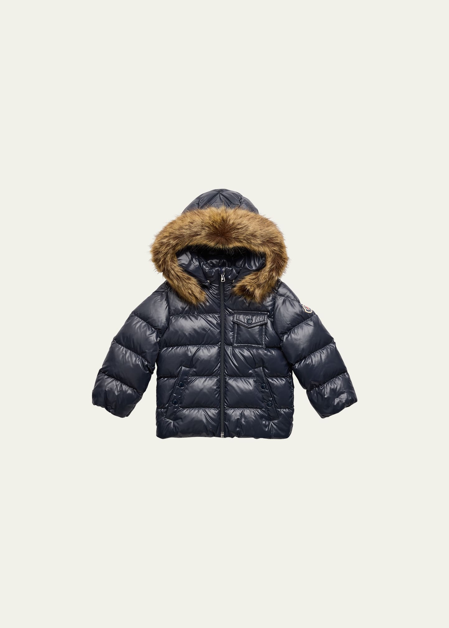 Moncler Kid's Quilted Puffer Faux Fur Jacket, Size 3M-3 - Bergdorf