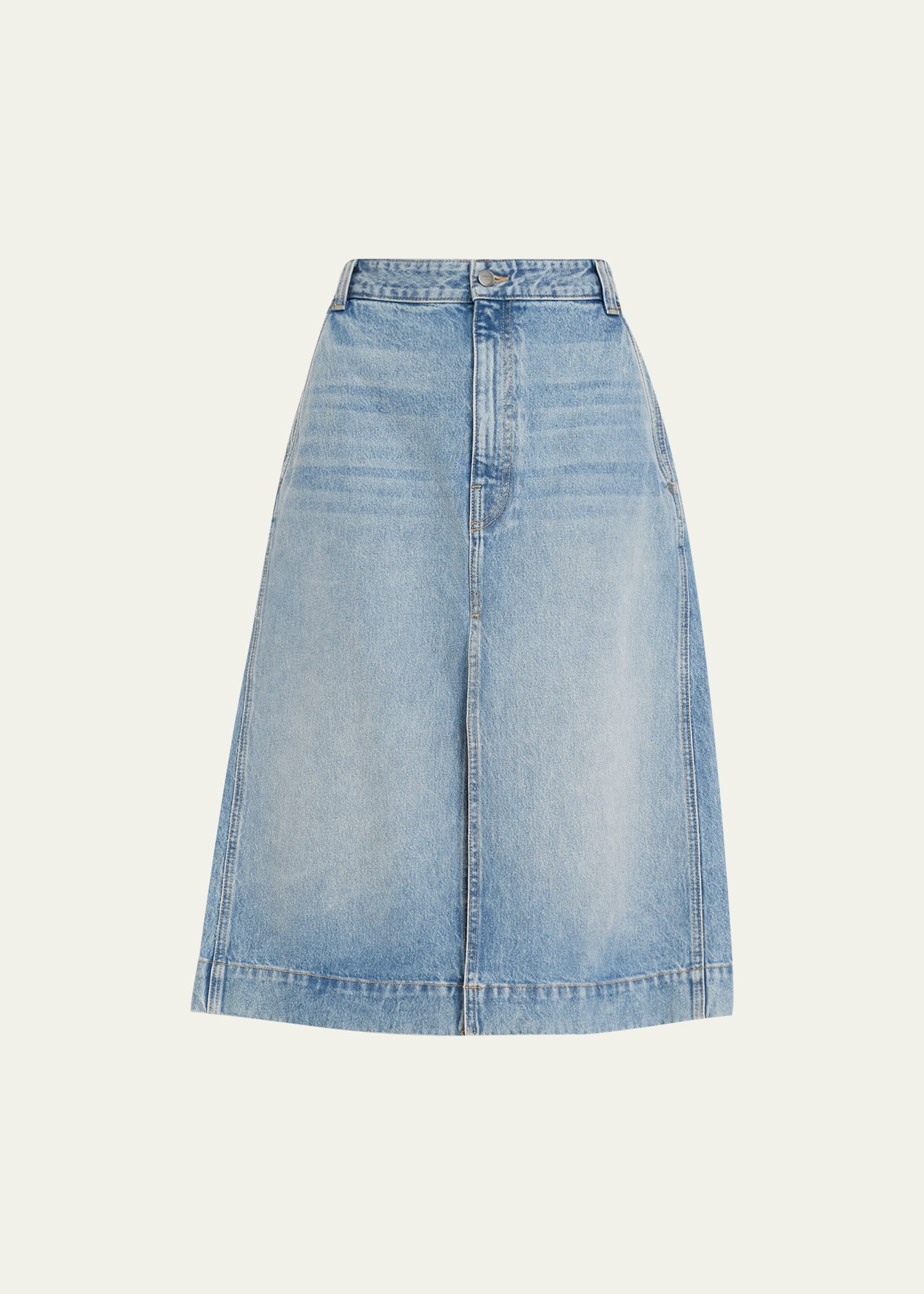 【KHAITE】charlene denim ミディ スカート Khaite Charlene Denim Midi Skirt - Bergdorf Goodman