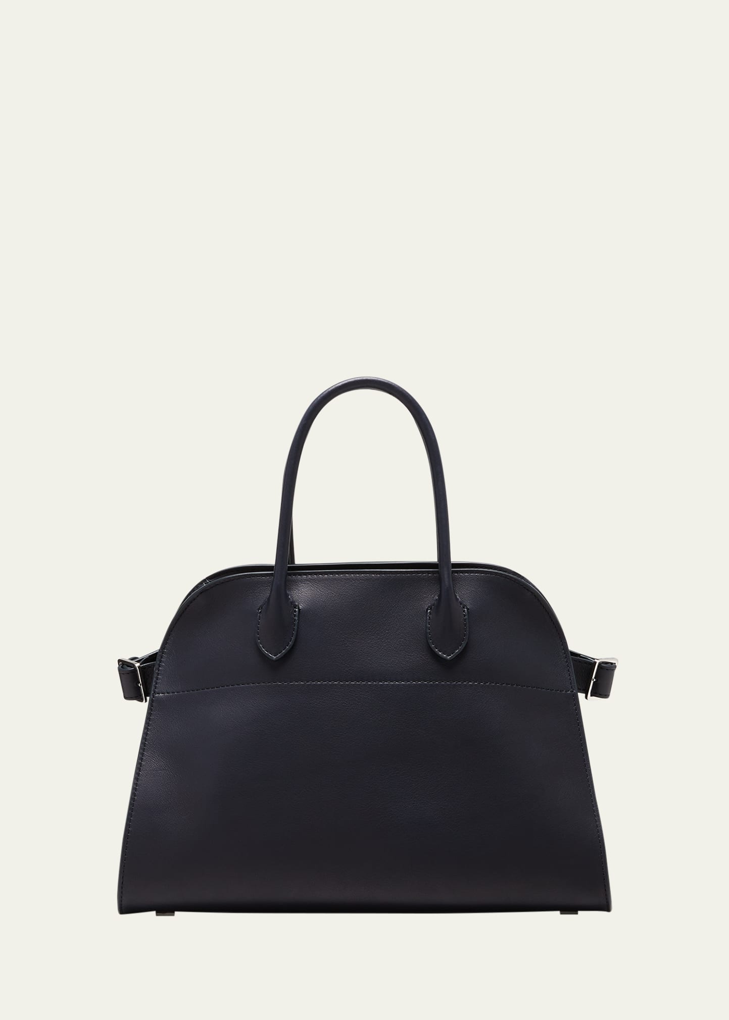 The Row Lux Satchel Leather Tote In Black