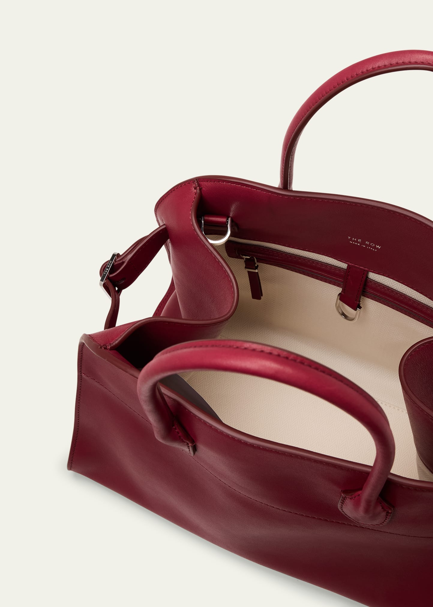 THE ROW Soft Margaux 12 Top Handle Bag in Saddle Leather