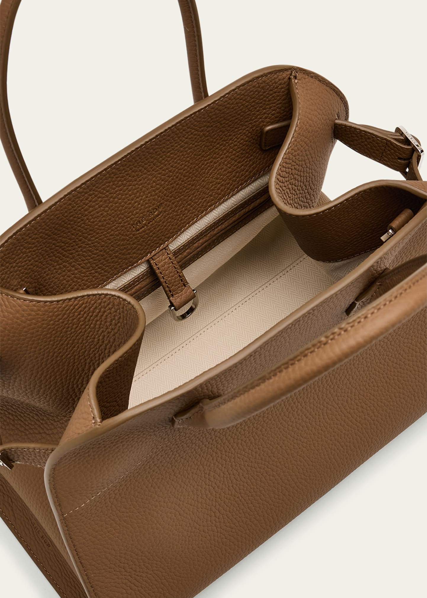 THE ROW Soft Margaux 12 Top Handle Bag in Matte Grained Calfskin