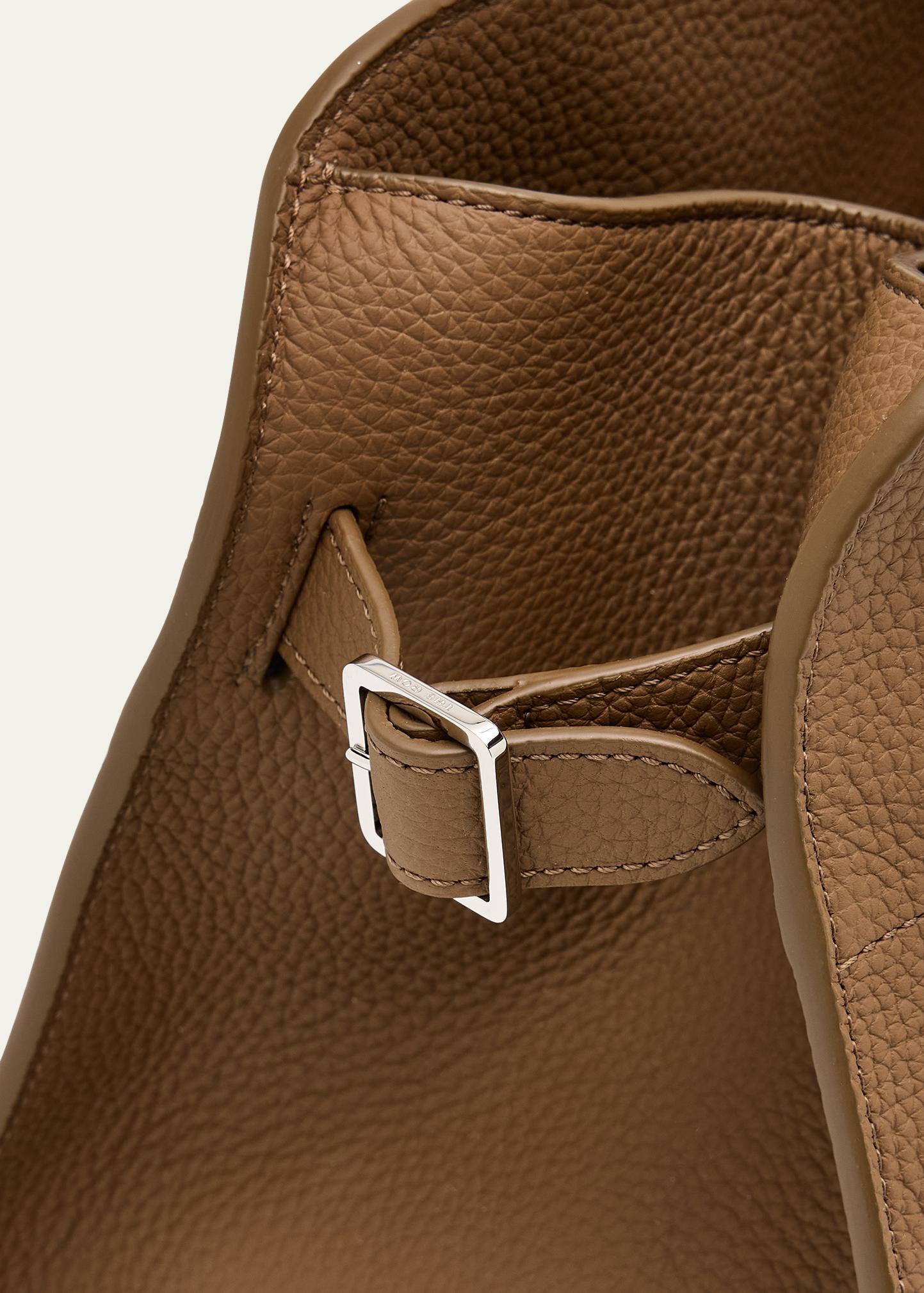 The Row Soft Margaux 12 Top Handle Bag in Matte Grained Calfskin