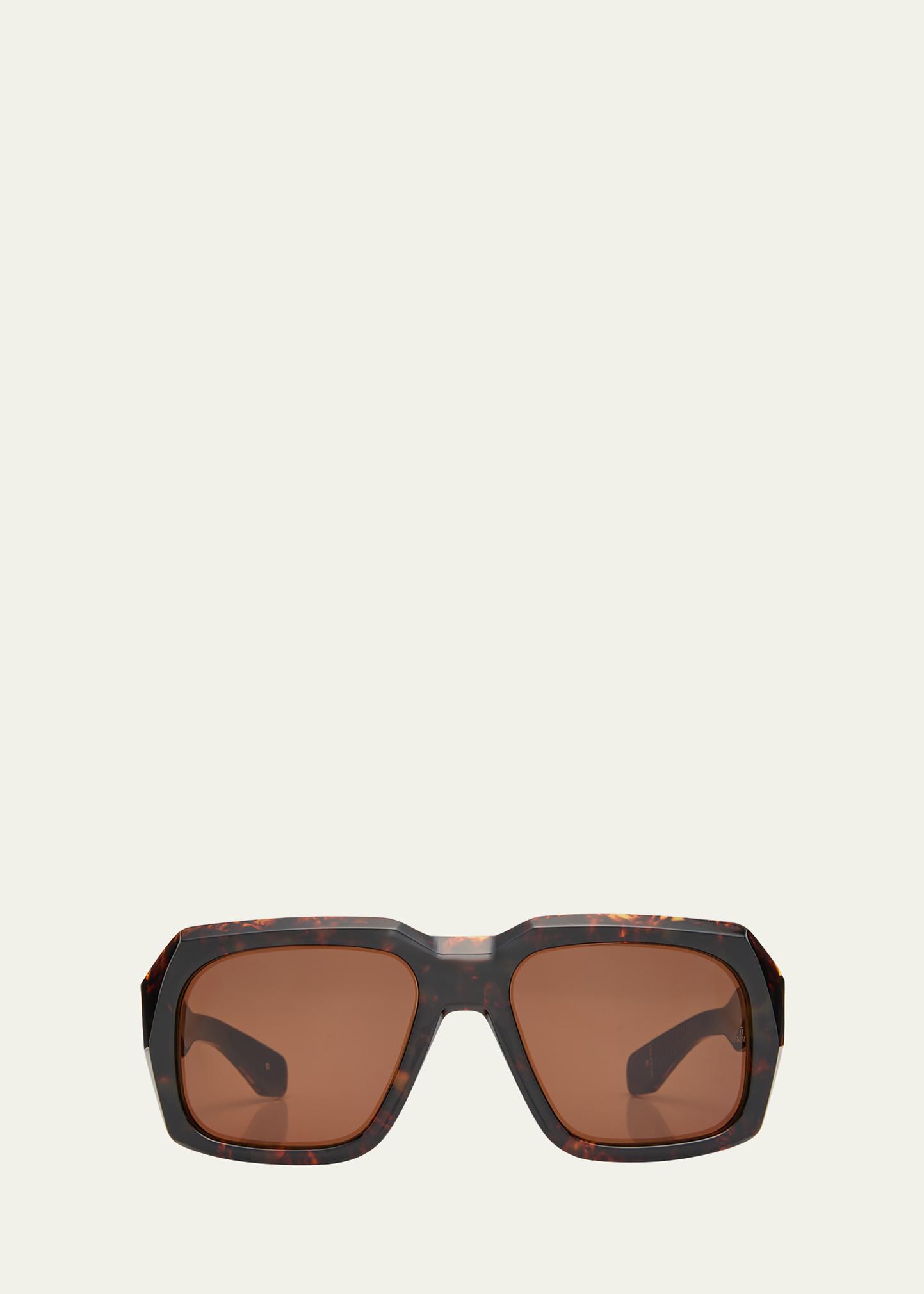 Jacques Marie Mage Men's Thundercloud Acetate Square Sunglasses