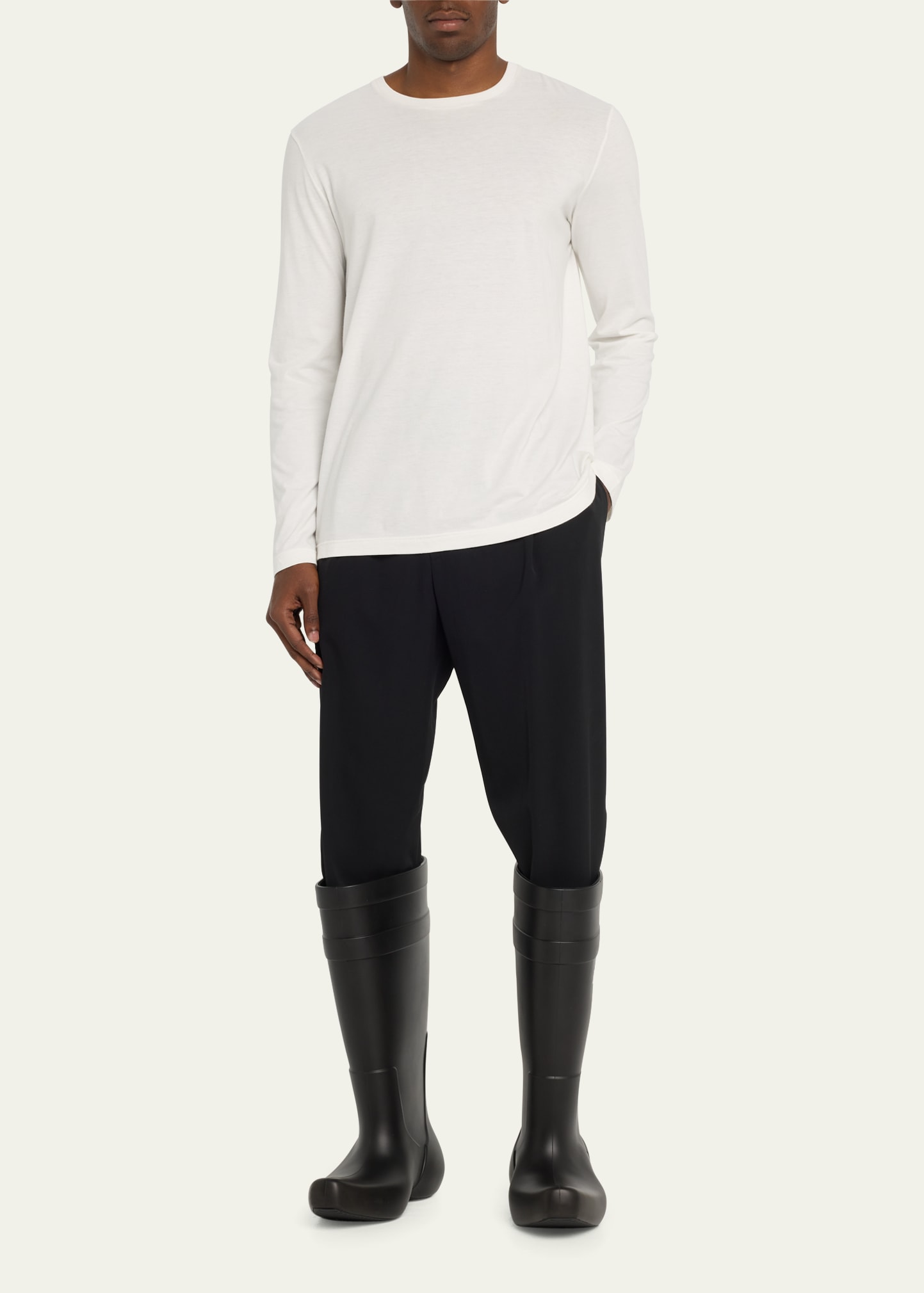 Balenciaga Men's Excavator Rubber Rain Boots - Bergdorf Goodman