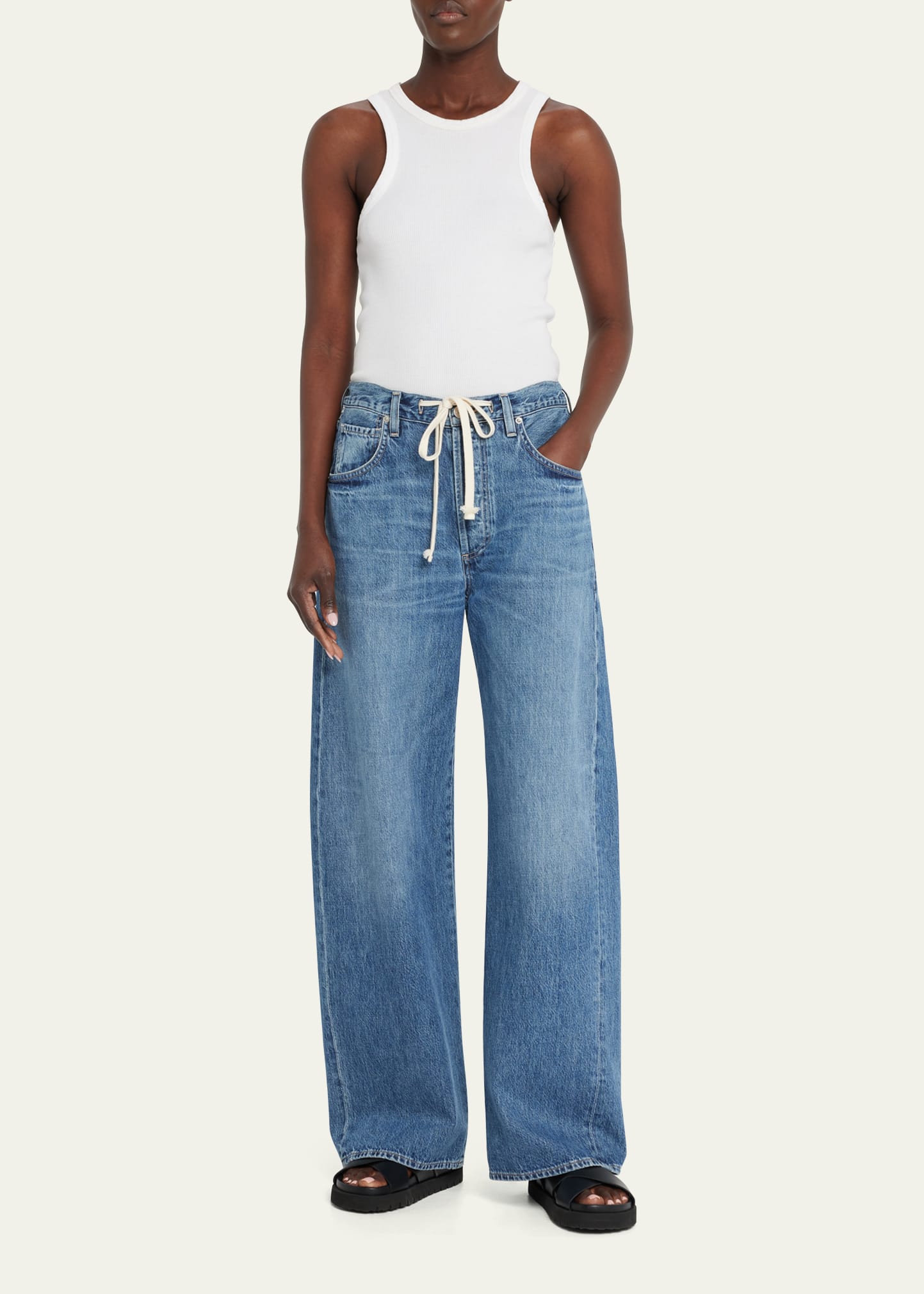 Citizens Of Humanity Brynn Drawstring Wide-Leg Trouser Jeans - Big Apple  Buddy