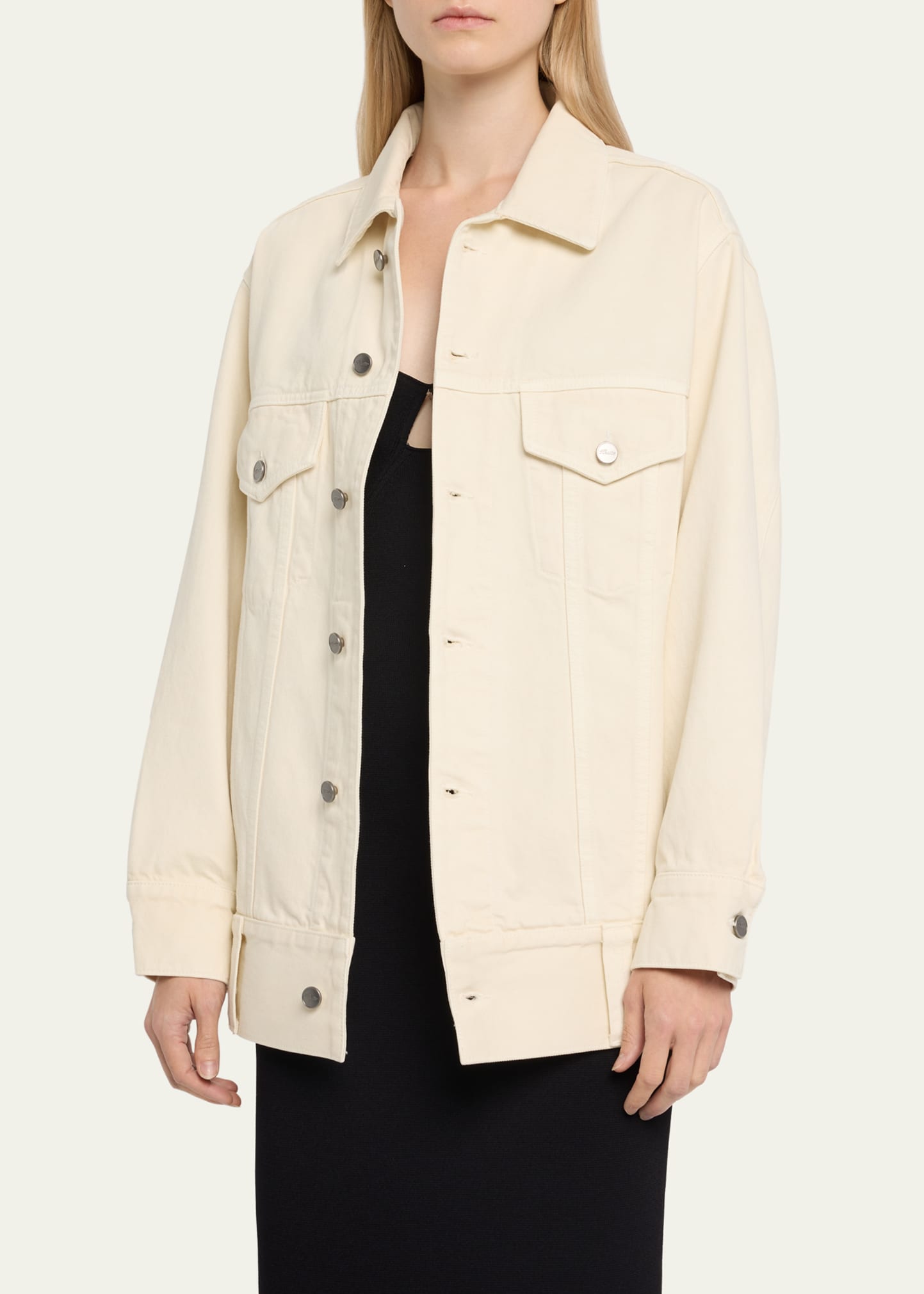 Khaite Grizzo Oversized Denim Jacket - Bergdorf Goodman