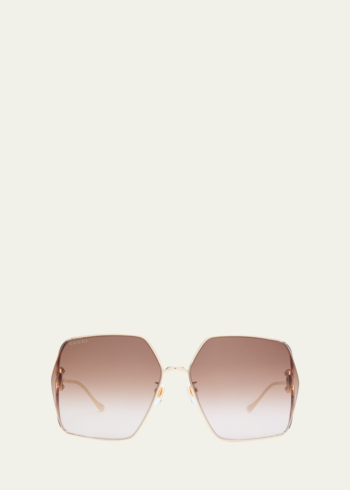 Gucci GG1322SA Oversized Metal Square Sunglasses