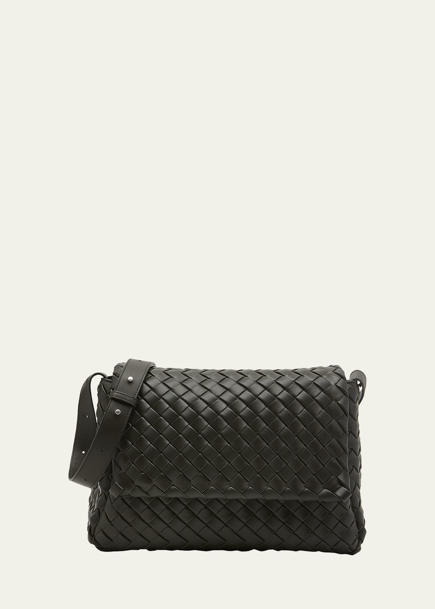 【BOTTEGA VENETA】INTRECCIATO MEDIUM CROSSBODY BAG Bottega Veneta Men's Diago Large Intreccio Leather Crossbody