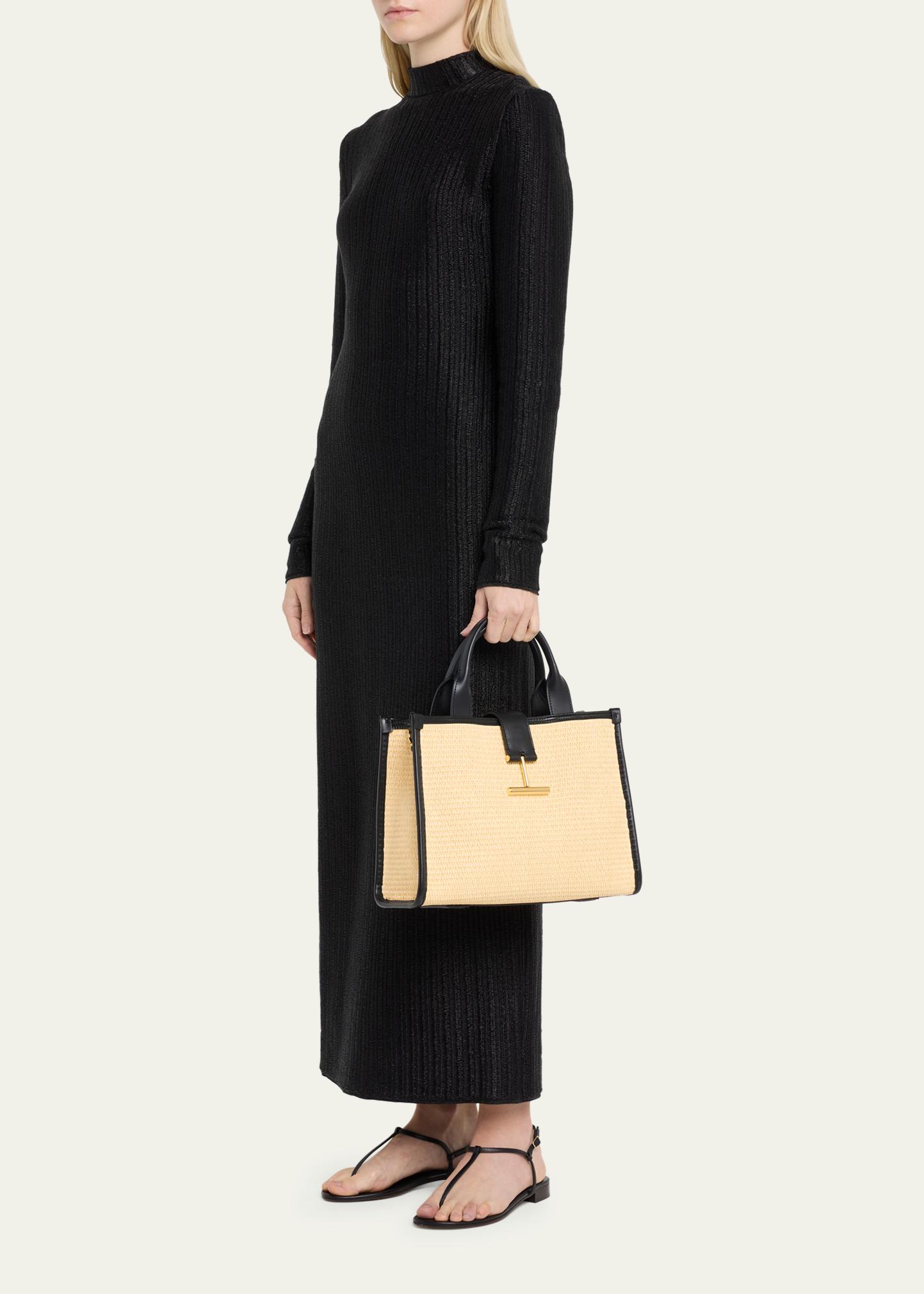TOM FORD Tara Medium Top Handle Tote in Raffia - Bergdorf Goodman