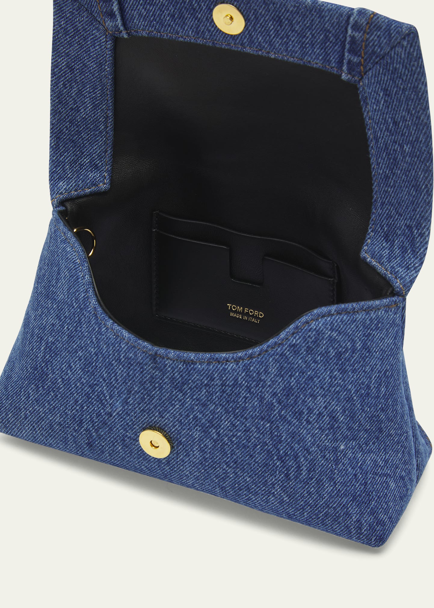 TOM FORD Label Mini Bag in Denim with Chain - Bergdorf Goodman