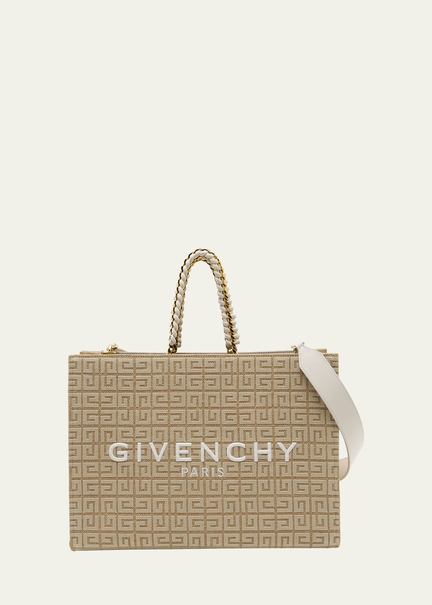 Givenchy Neutral Antigona 4g Small Raffia Mini Tote Bag - Women's -  Polyamide/cotton in Metallic