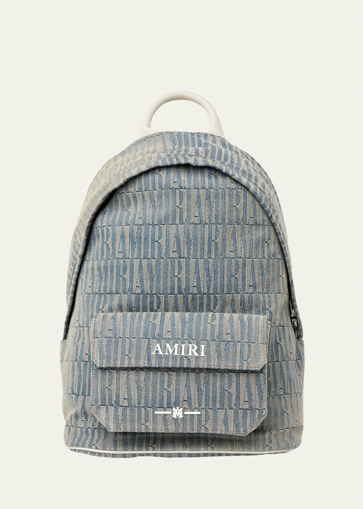 Men s Logo Jacquard Denim Backpack