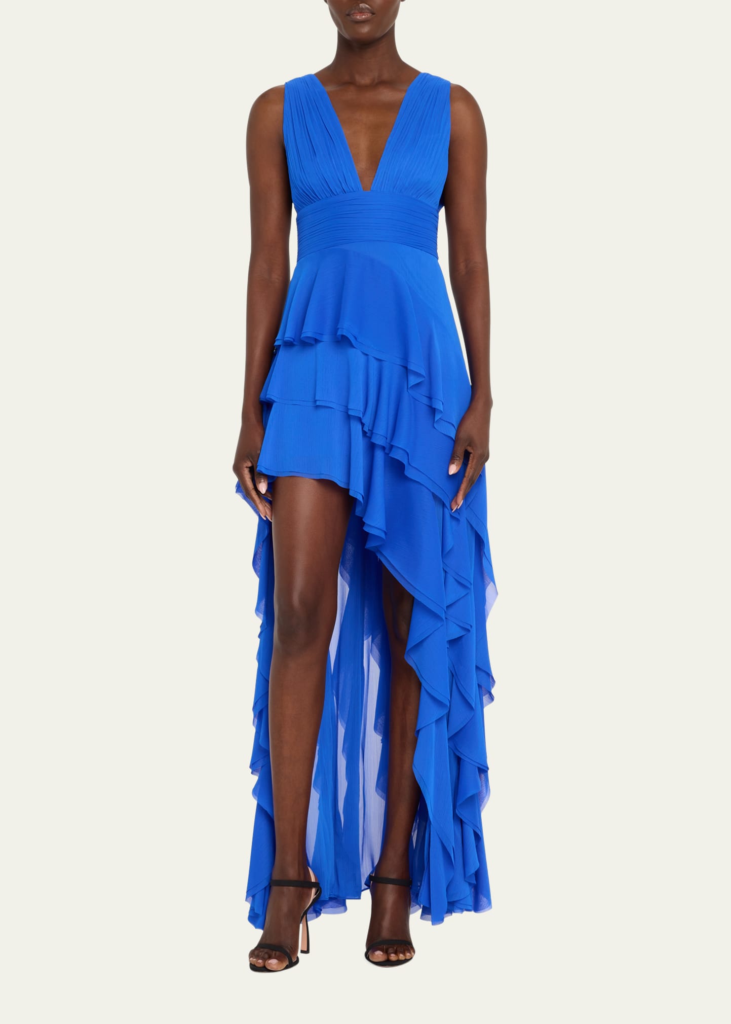 holly low neck asymmetric ruffled maxi dress Alice + Olivia Holly Maxi Dress, Size 12